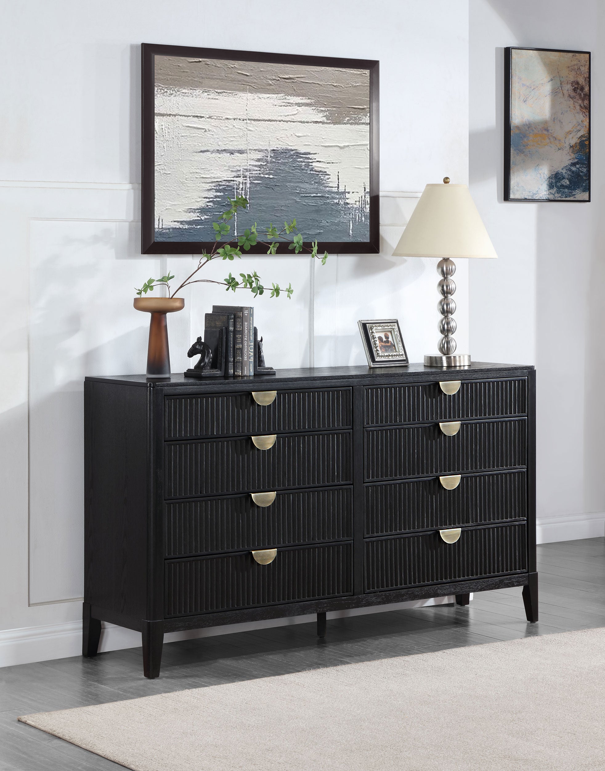 Brookmead 8-drawer Dresser Black-