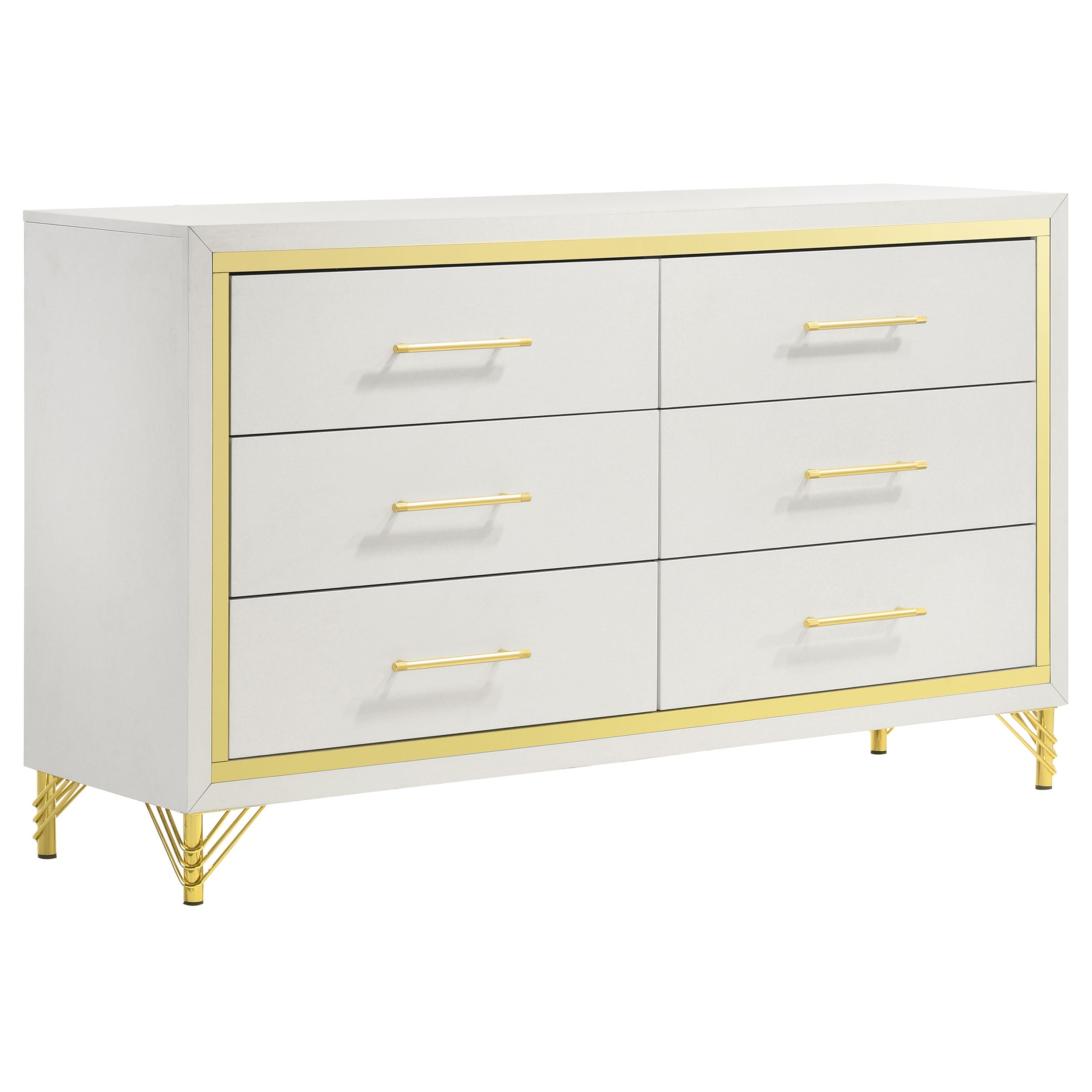 Lucia 6-drawer Dresser Cabinet White-
