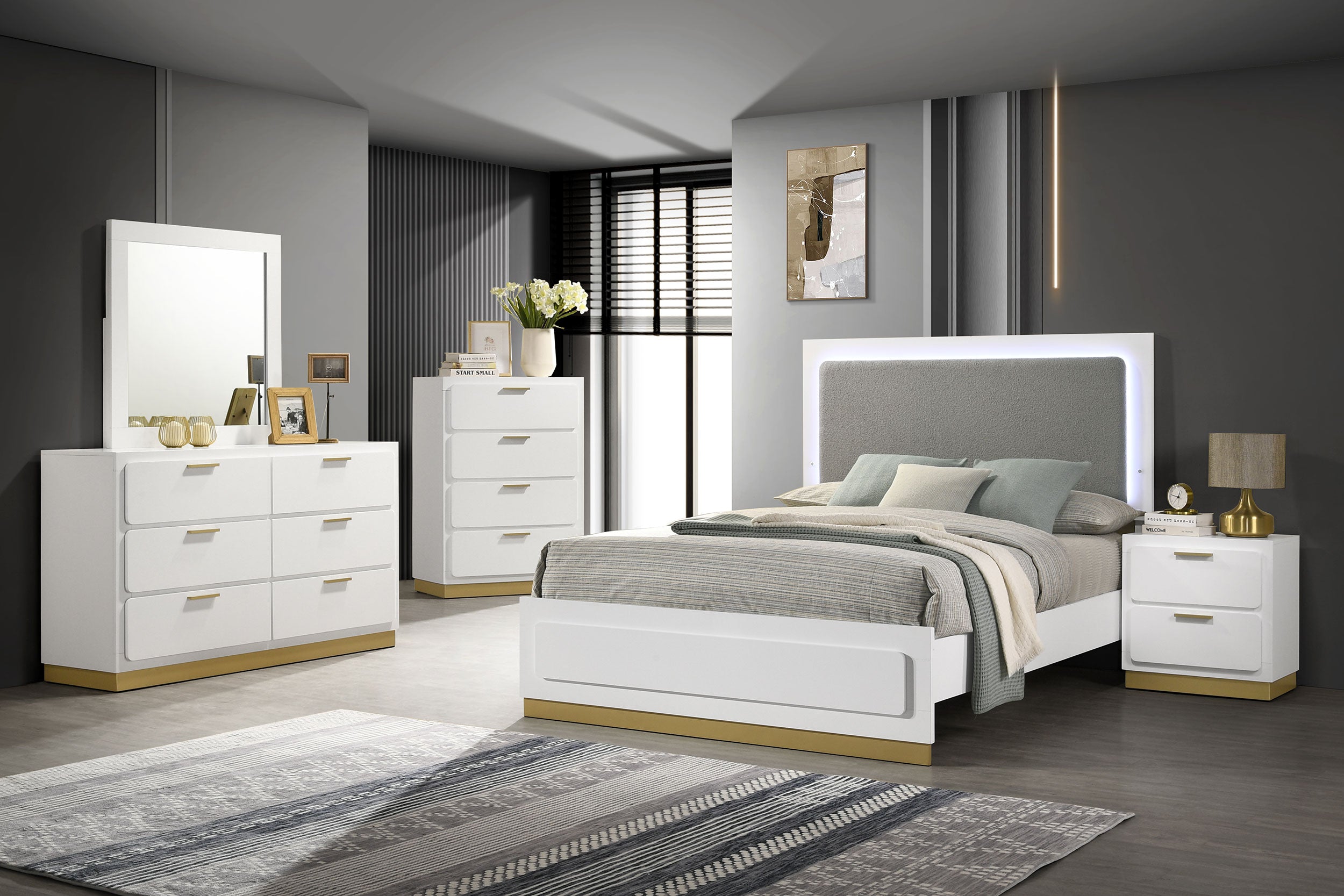 Caraway Dresser Mirror White-