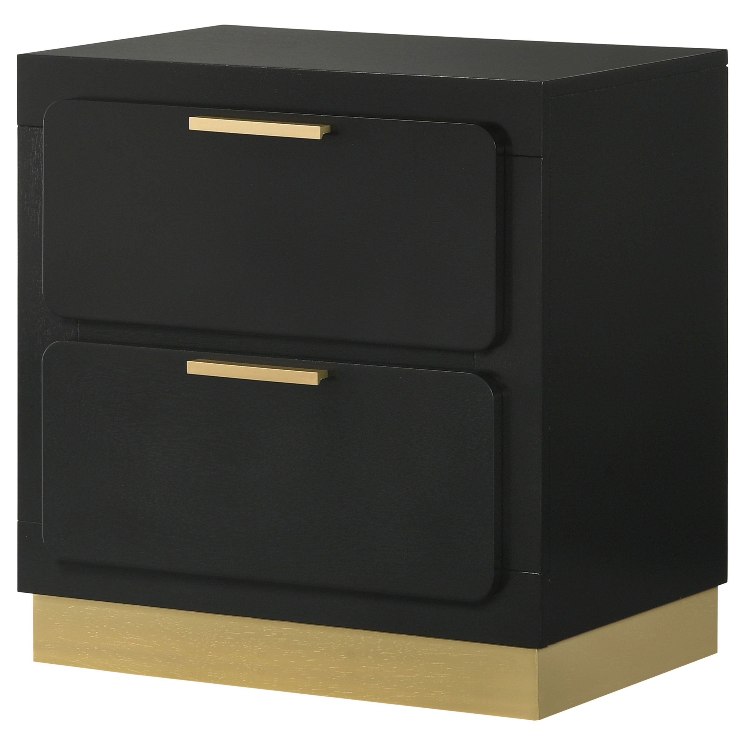 Caraway 2-drawer Nightstand Black-