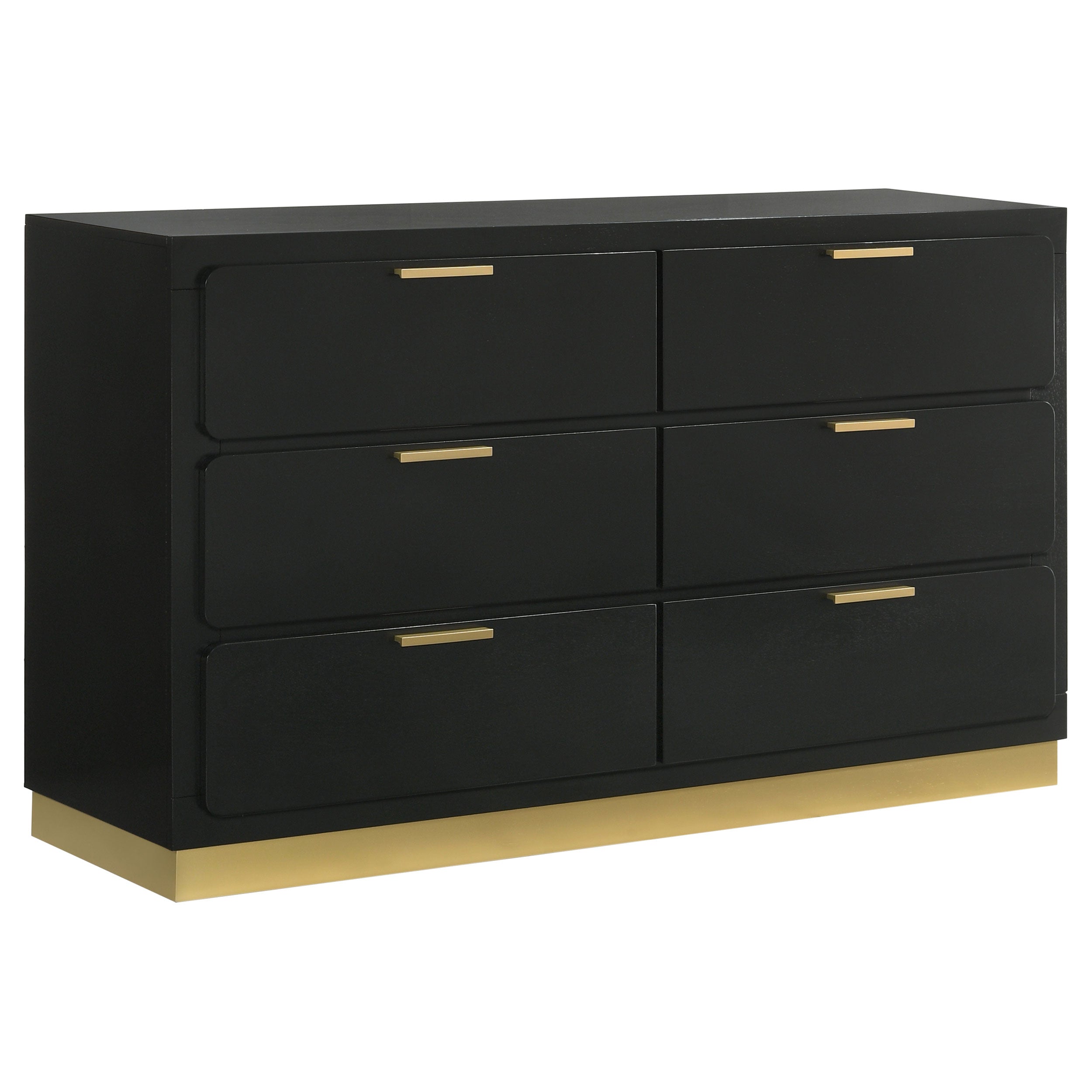Caraway 6-drawer Dresser Black-