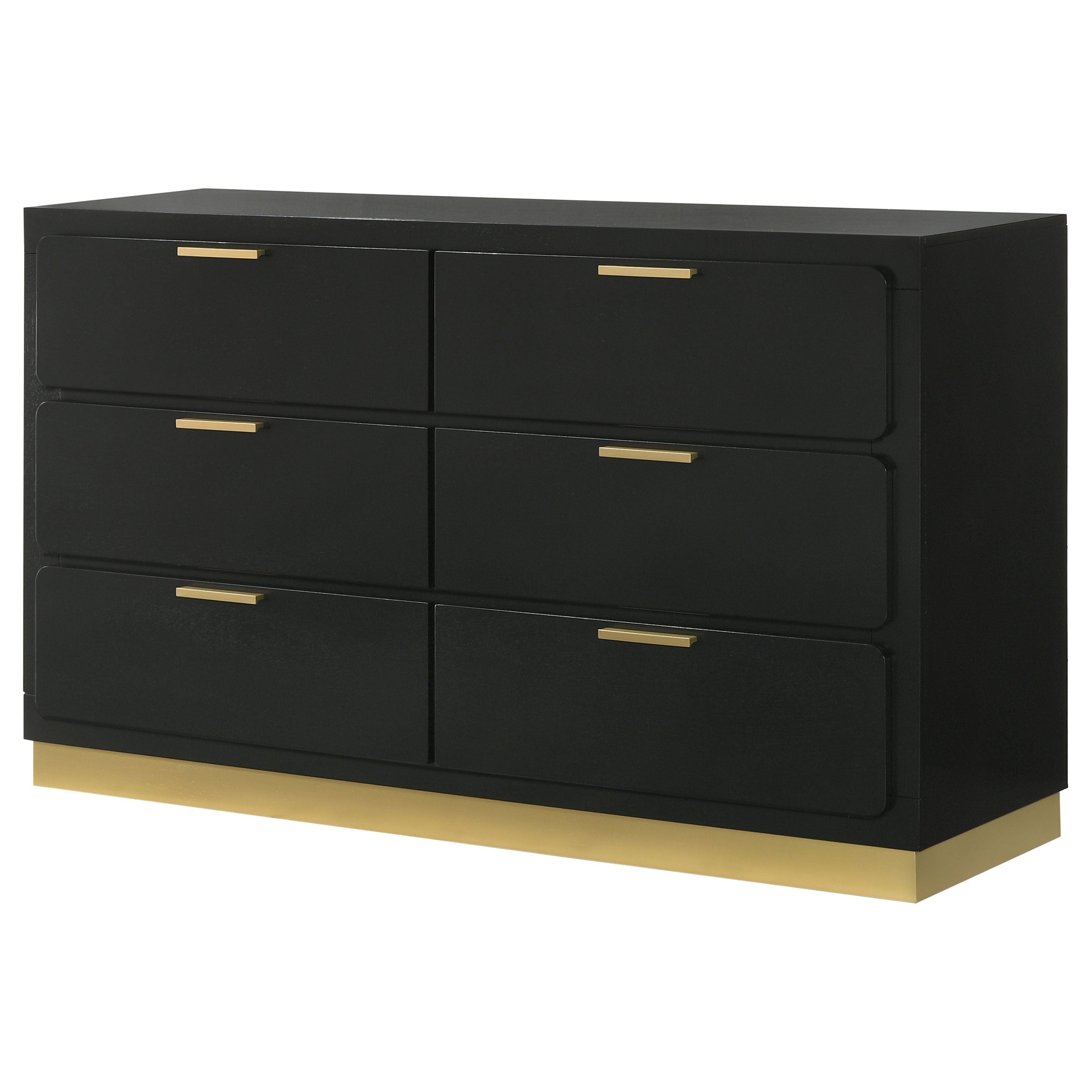 Caraway 6-drawer Dresser Black-