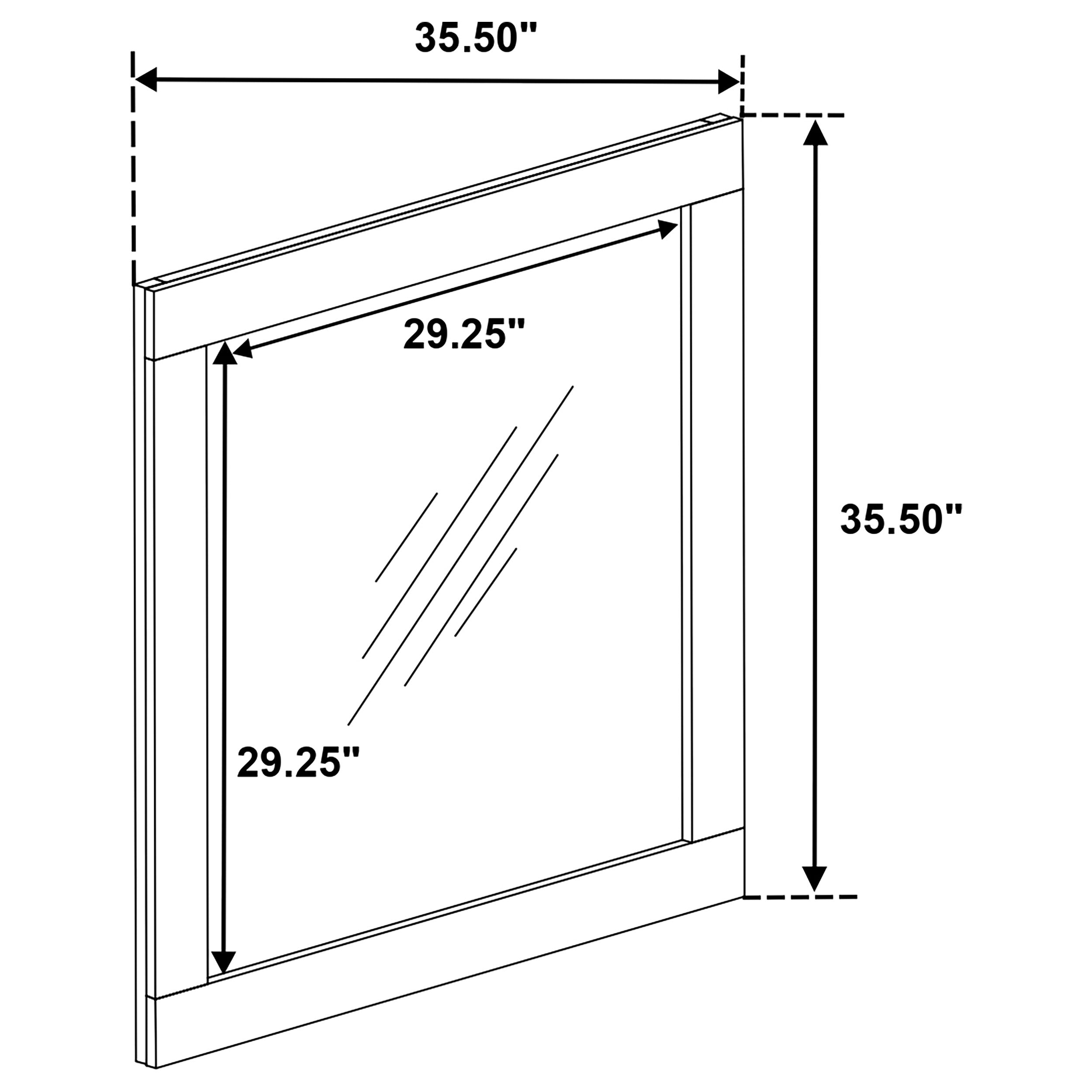 Caraway Dresser Mirror Black-