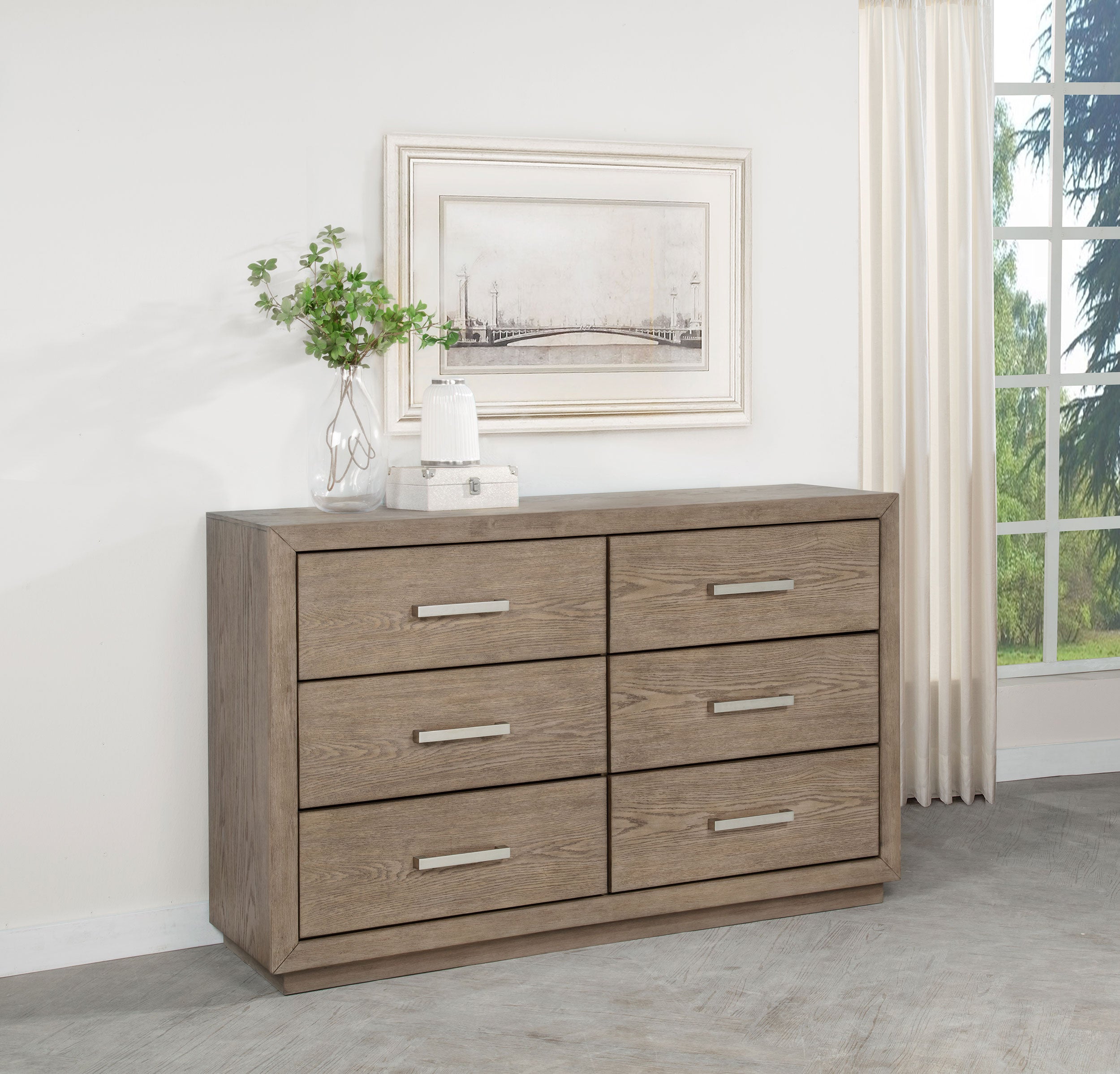 Kenora 6-drawer Dresser Barley Brown-
