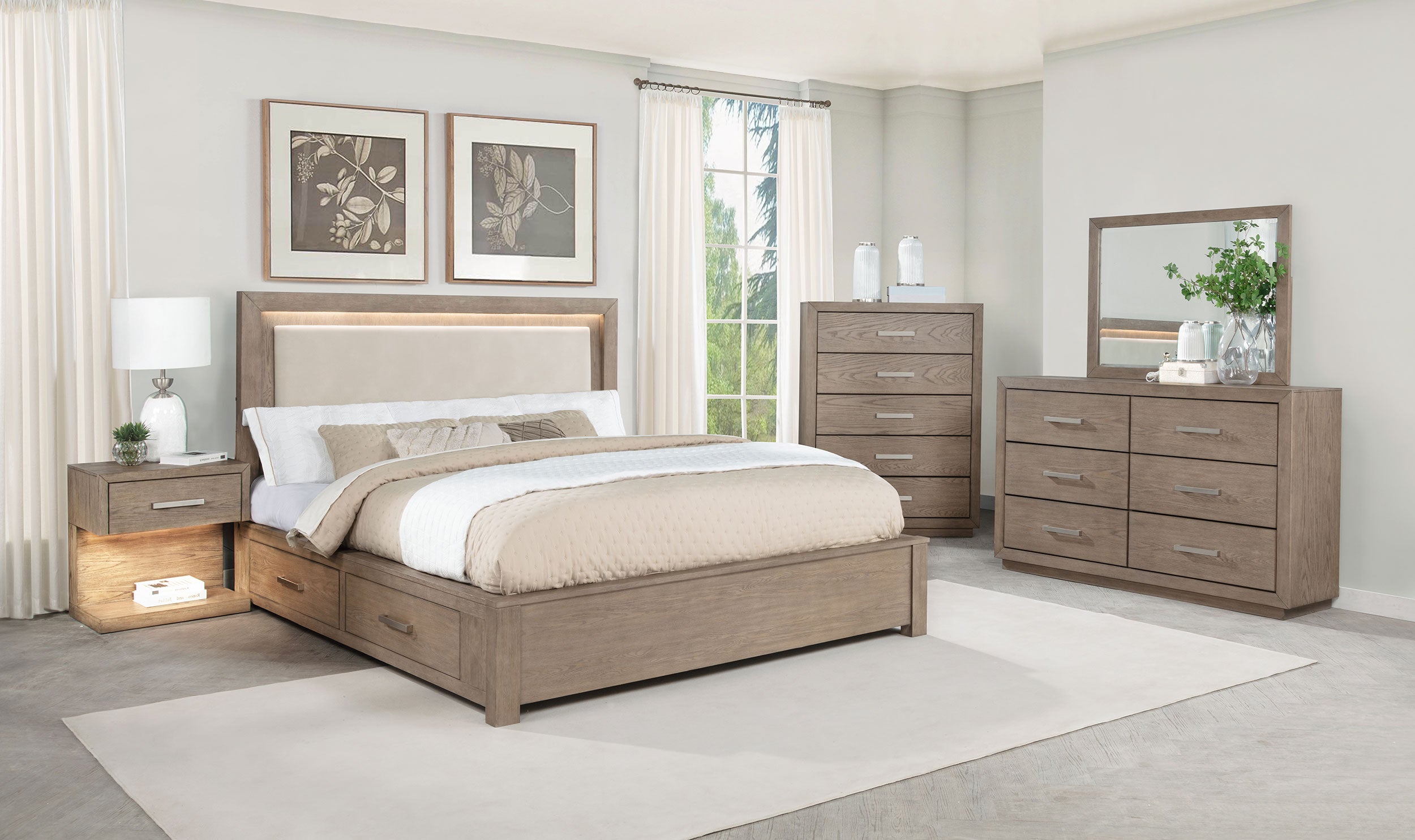 Kenora Dresser Mirror Barley Brown-