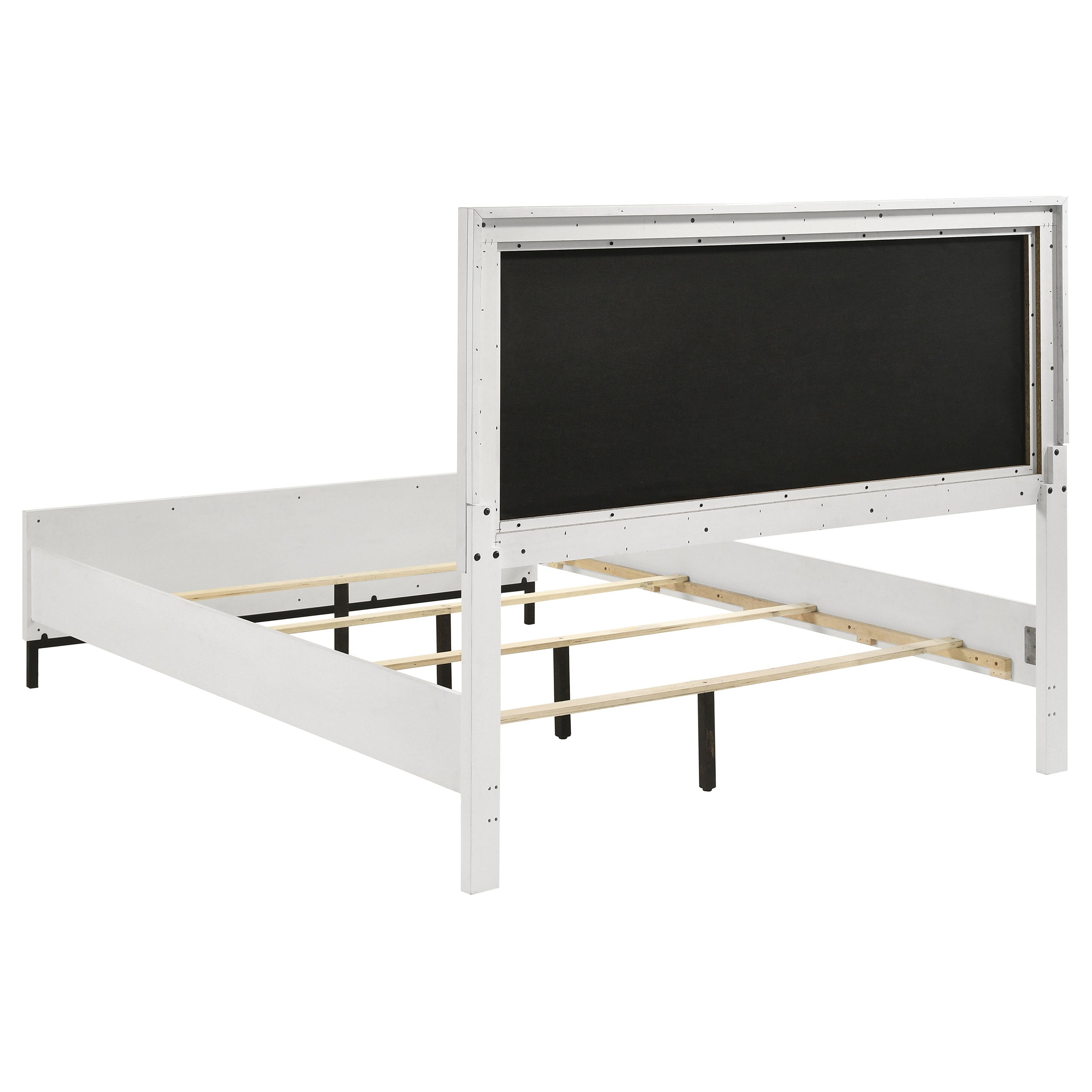 Sonora Queen Upholstered Panel Bed White -
