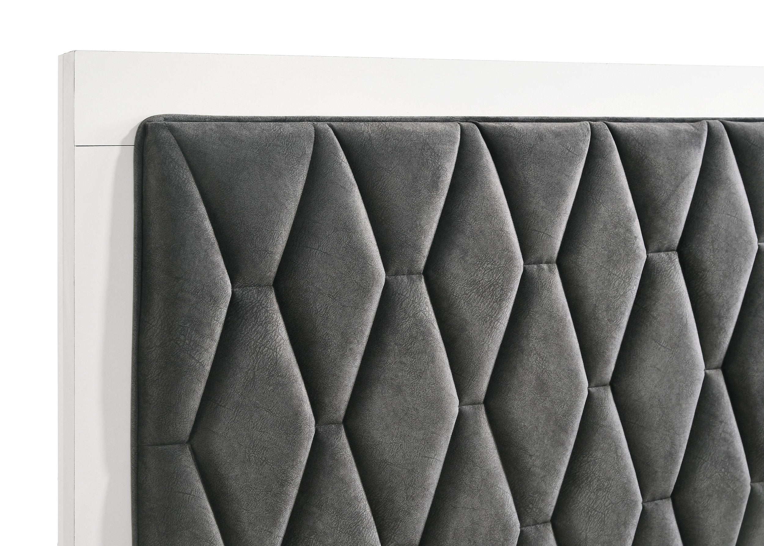 Sonora Queen Upholstered Panel Bed White -