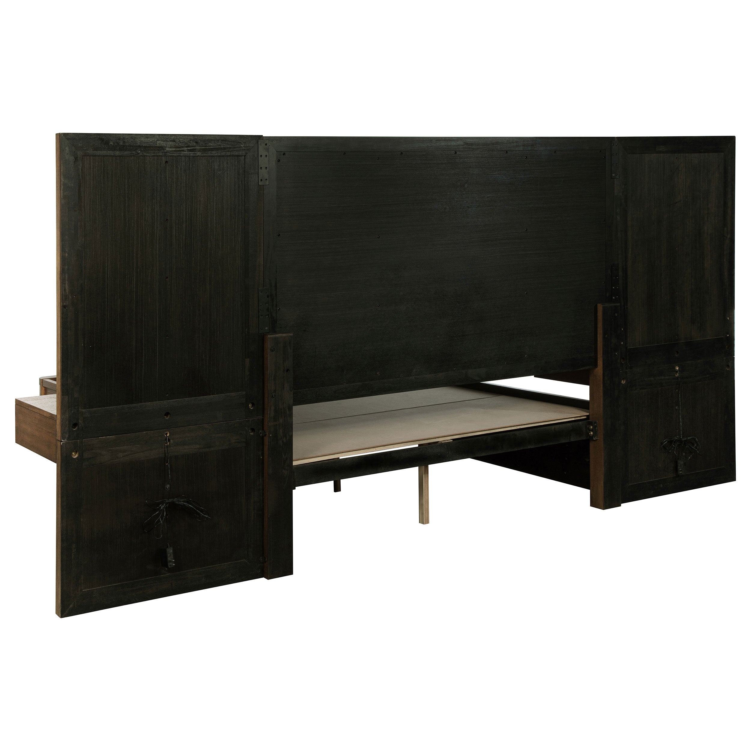 Terrace 2-piece Wall Panel with Nightstand Set Ash Brown-