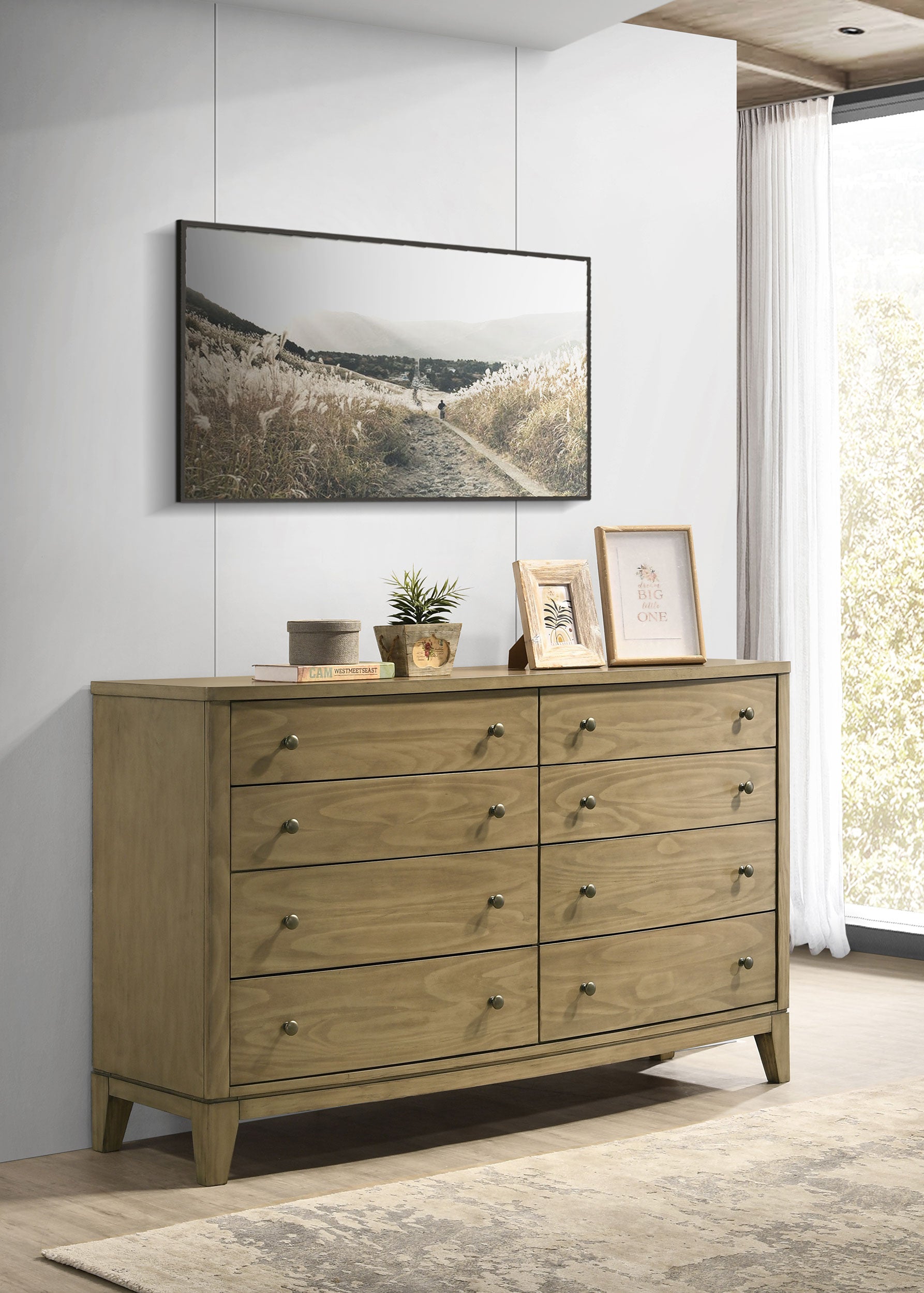 Granada 8-drawer Dresser Cabinet Natural Pine-