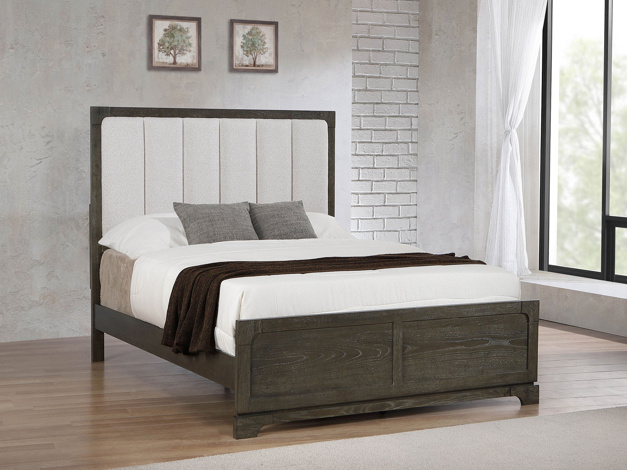 Gran Park 59-inch Queen Panel Bed Dark Cocoa-