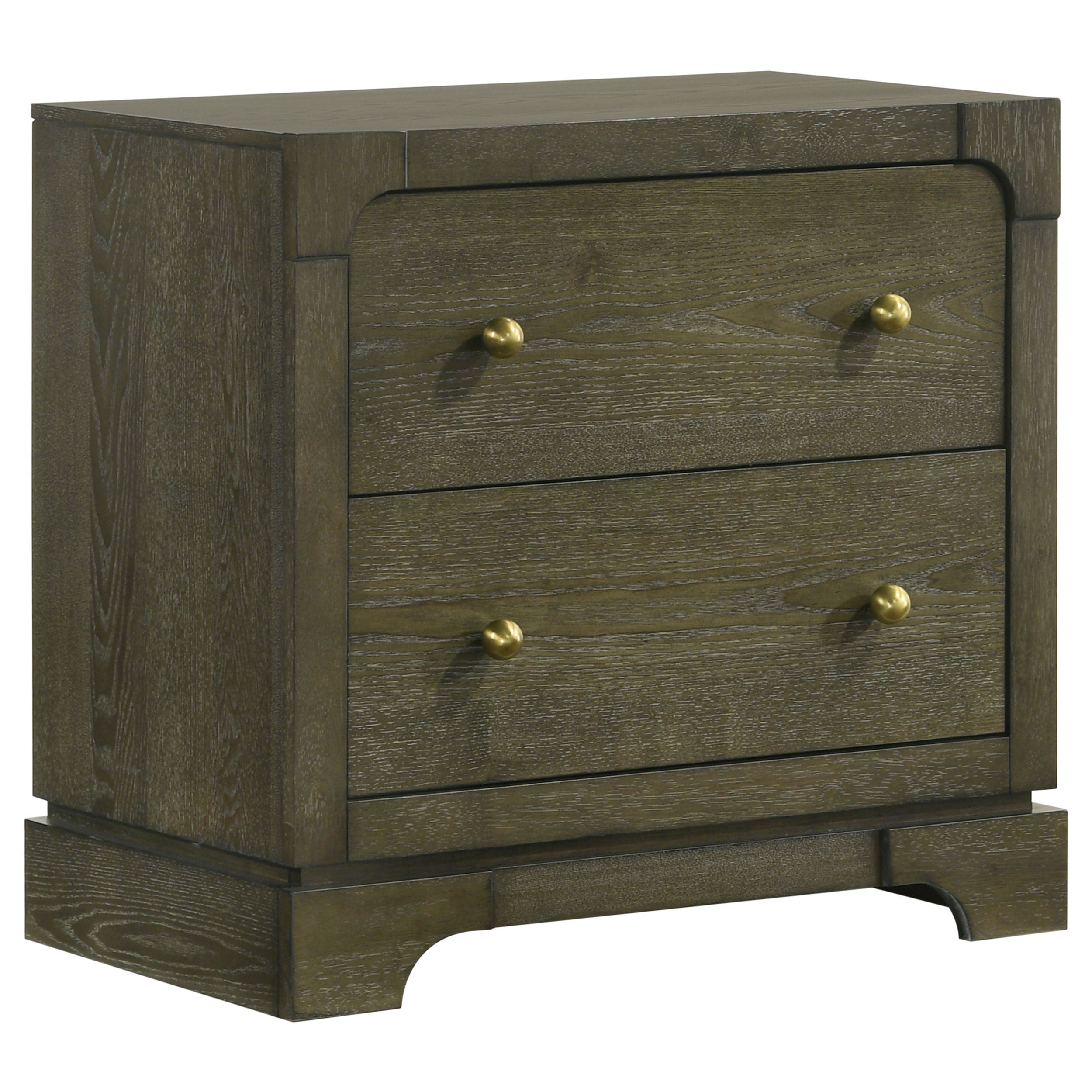 Gran Park 2-drawer Nightstand Bedside Table Dark Cocoa-