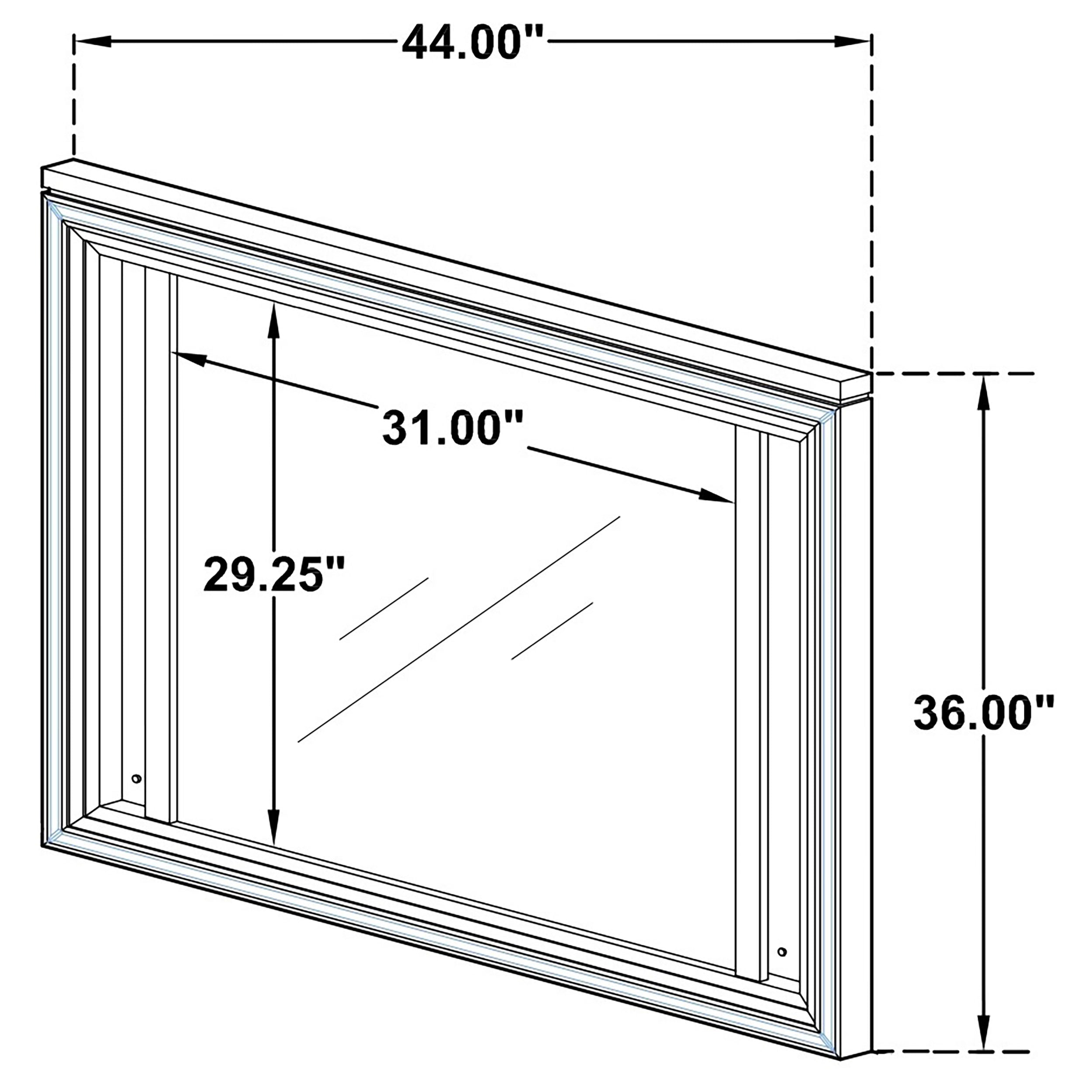 Marmore LED Dresser Mirror White-