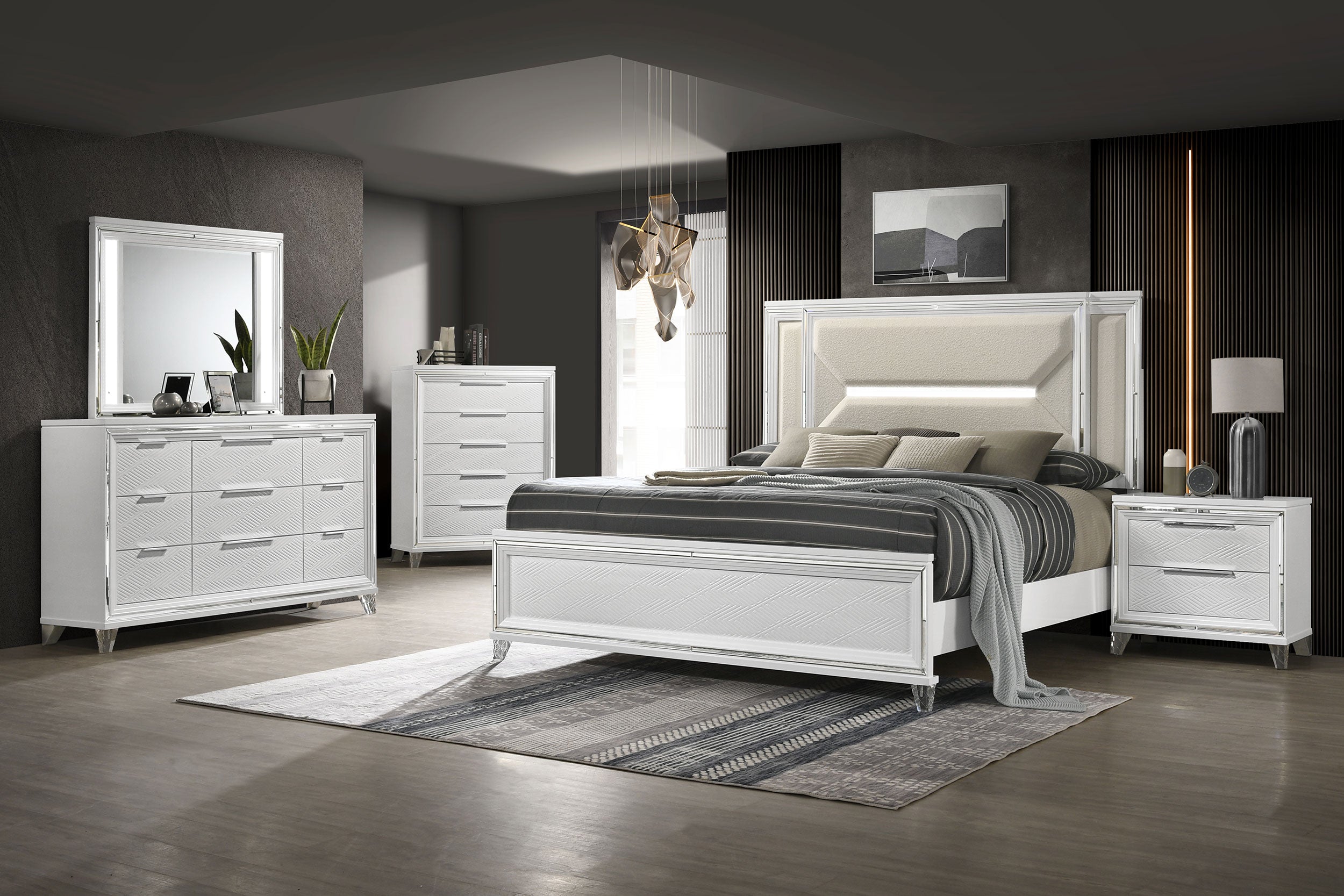 Marmore LED Dresser Mirror White-