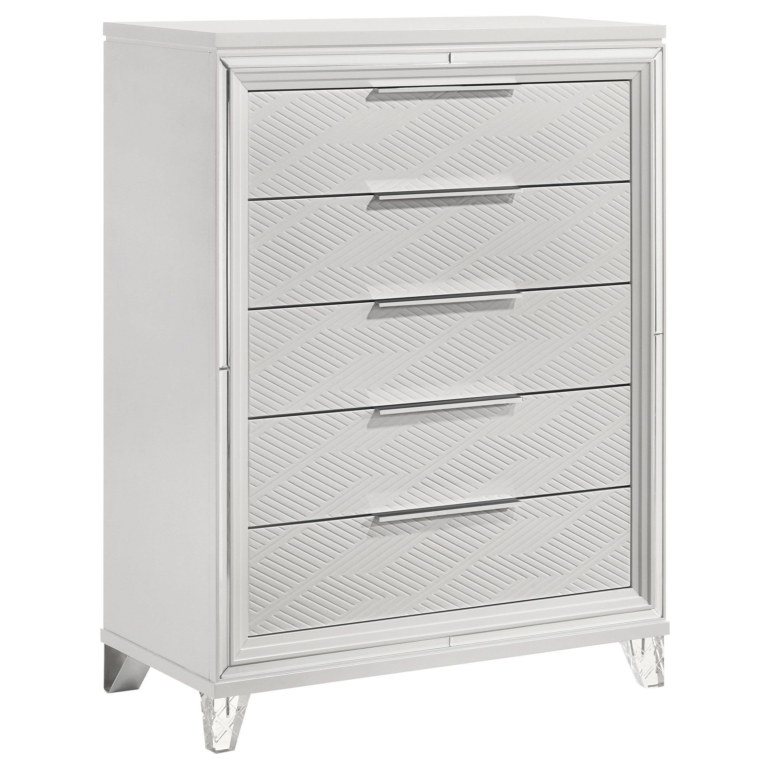Marmore 5-drawer Bedroom Chest of Drawers White-
