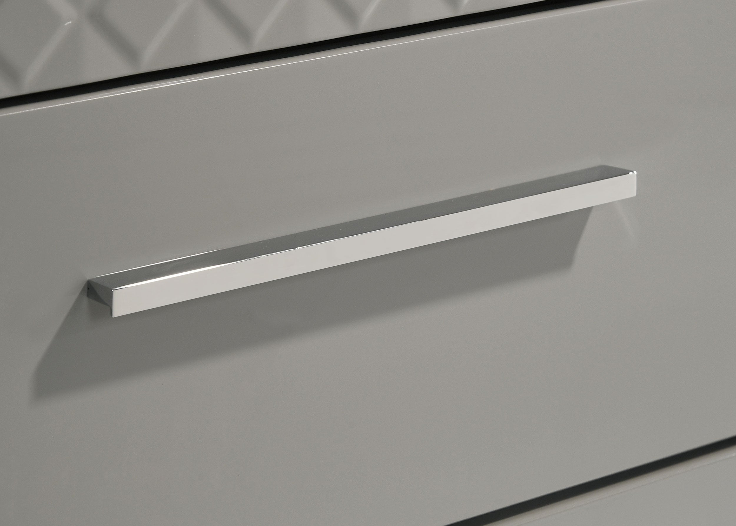 Ives 5-drawer Bedroom Chest of Drawers Grey High Gloss-