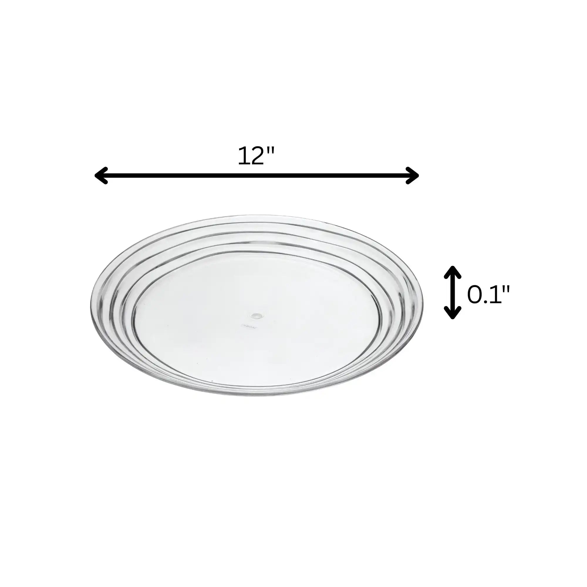Designer Swirl Acrylic Dinner Plates (Set of 4)