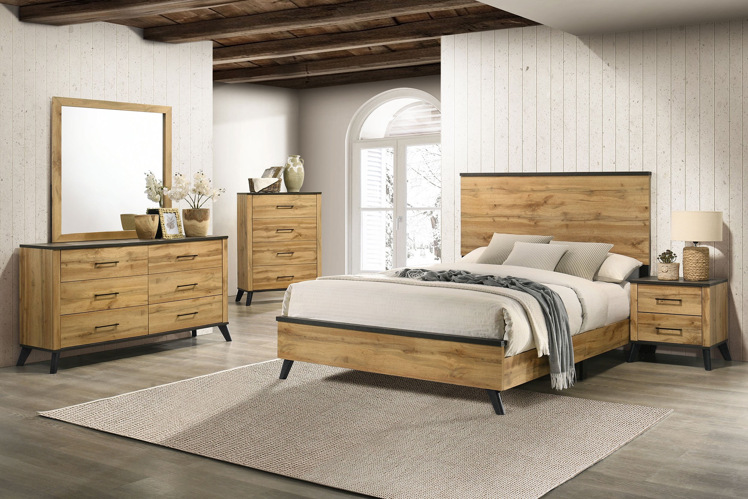 Kaywood 52-inch Full Panel Bed Natural Pine-