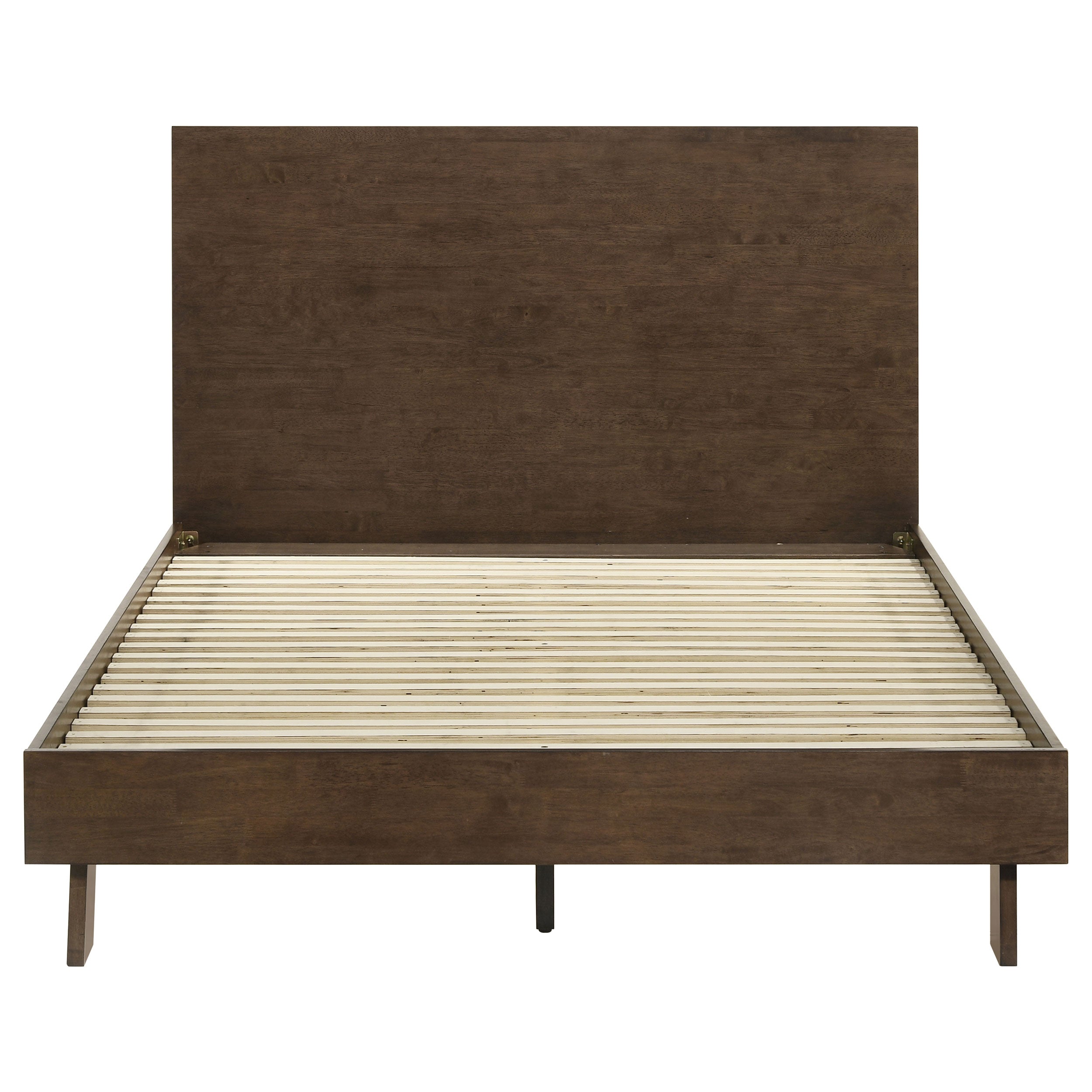 Glenwood 48-inch Queen Platform Panel Bed Warm Brown-