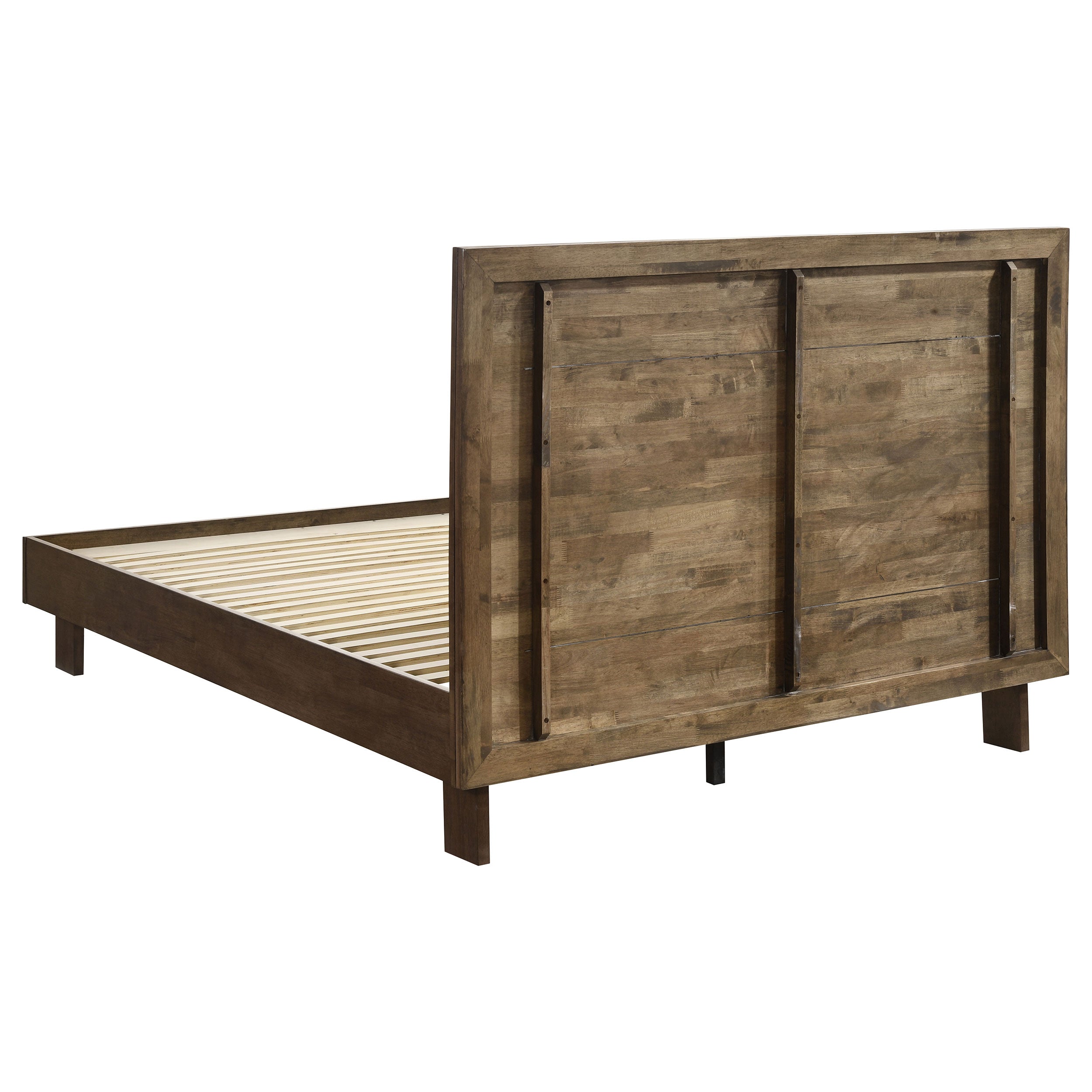 Glenwood 48-inch Queen Platform Panel Bed Warm Brown-