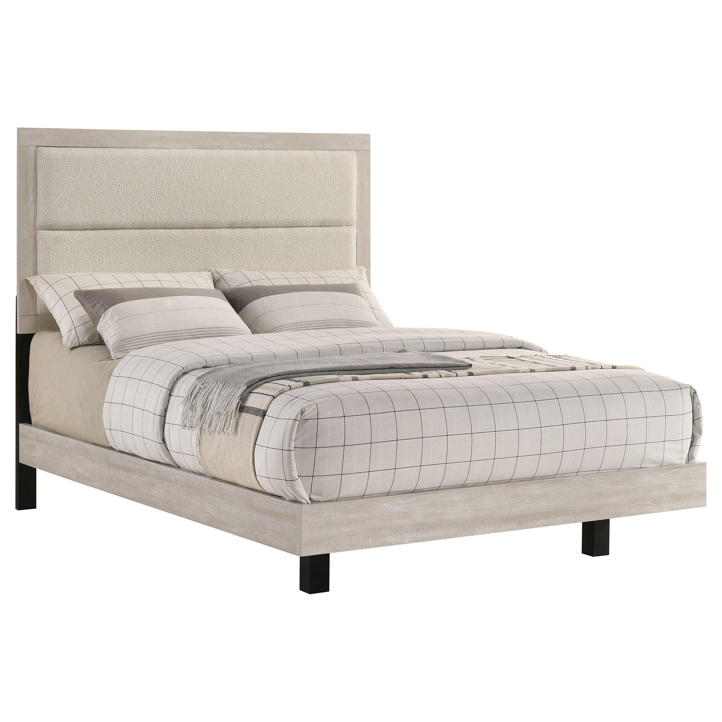 Trenton 54-inch Wood Full Panel Bed Rustic Cream-