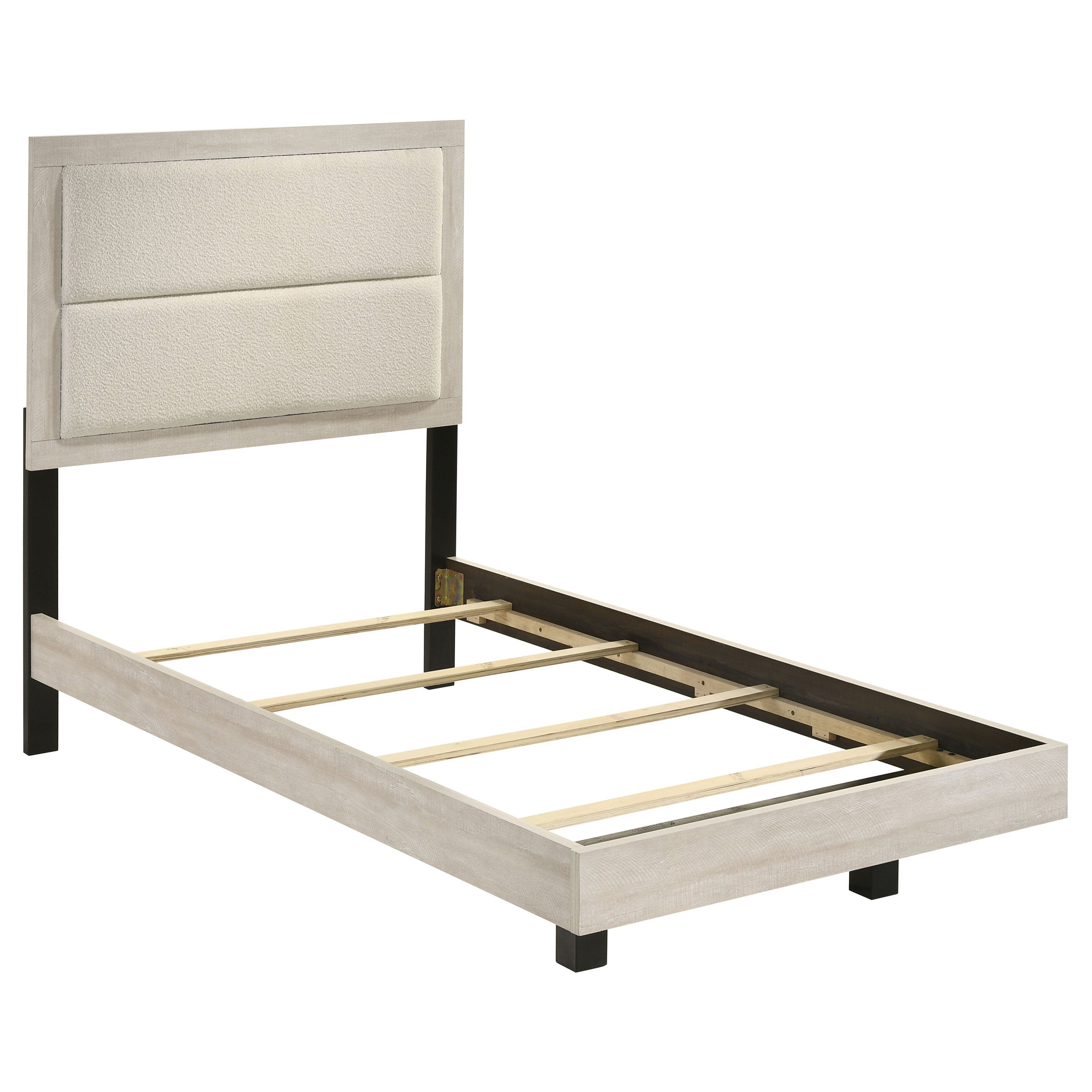 Trenton 54-inch Wood Twin Panel Bed Rustic Cream-