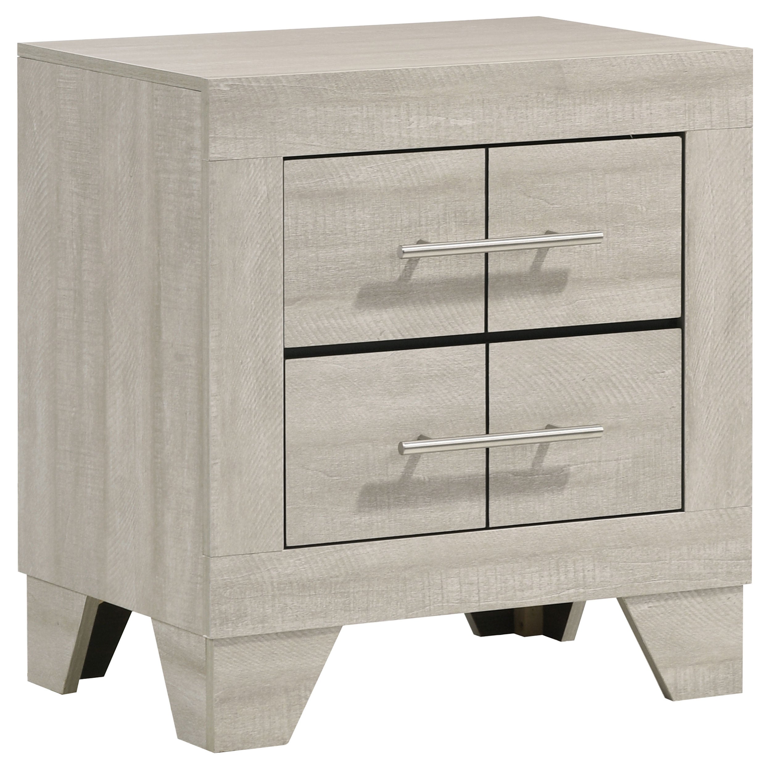 Trenton 2-drawer Nightstand Bedside Table Rustic Cream-