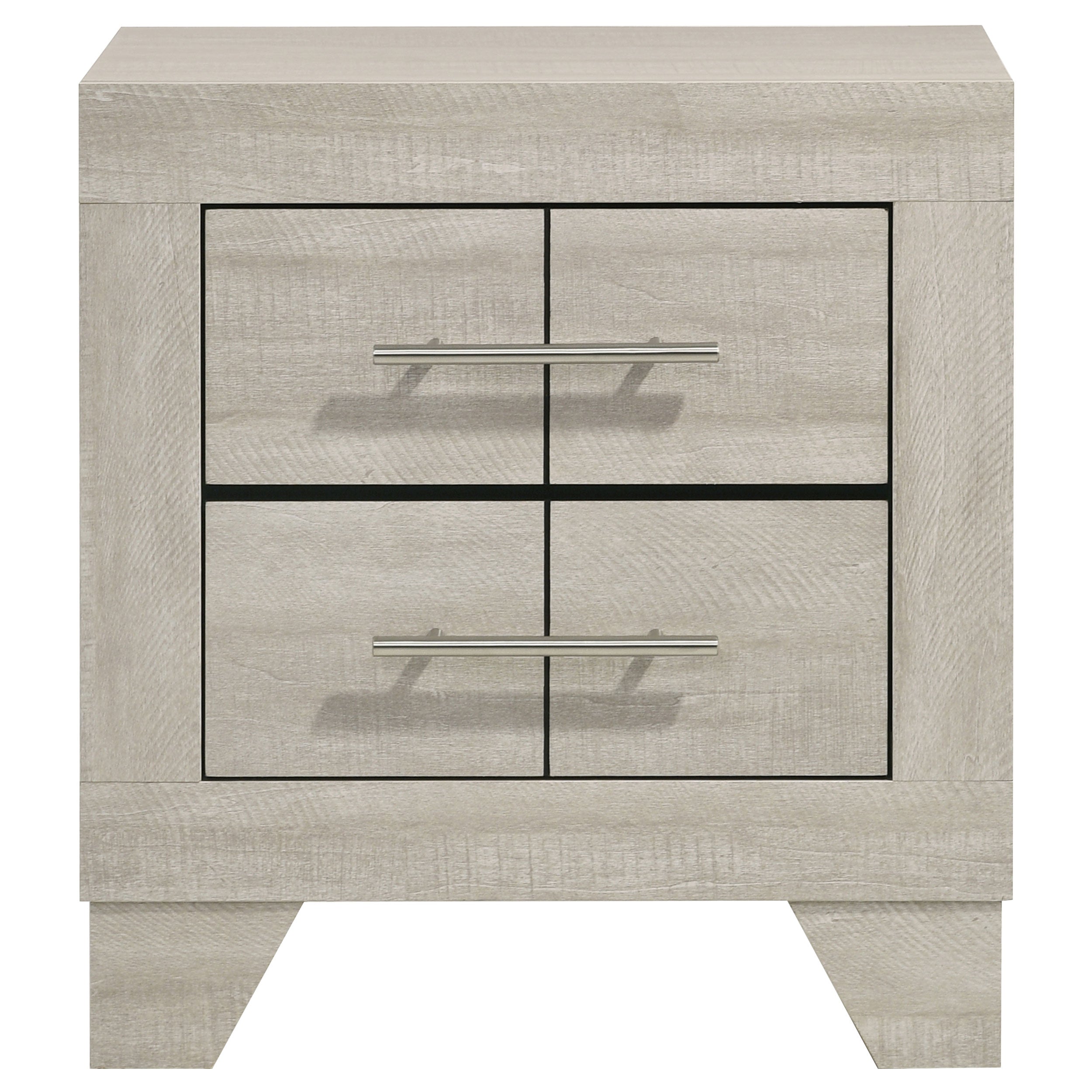 Trenton 2-drawer Nightstand Bedside Table Rustic Cream-
