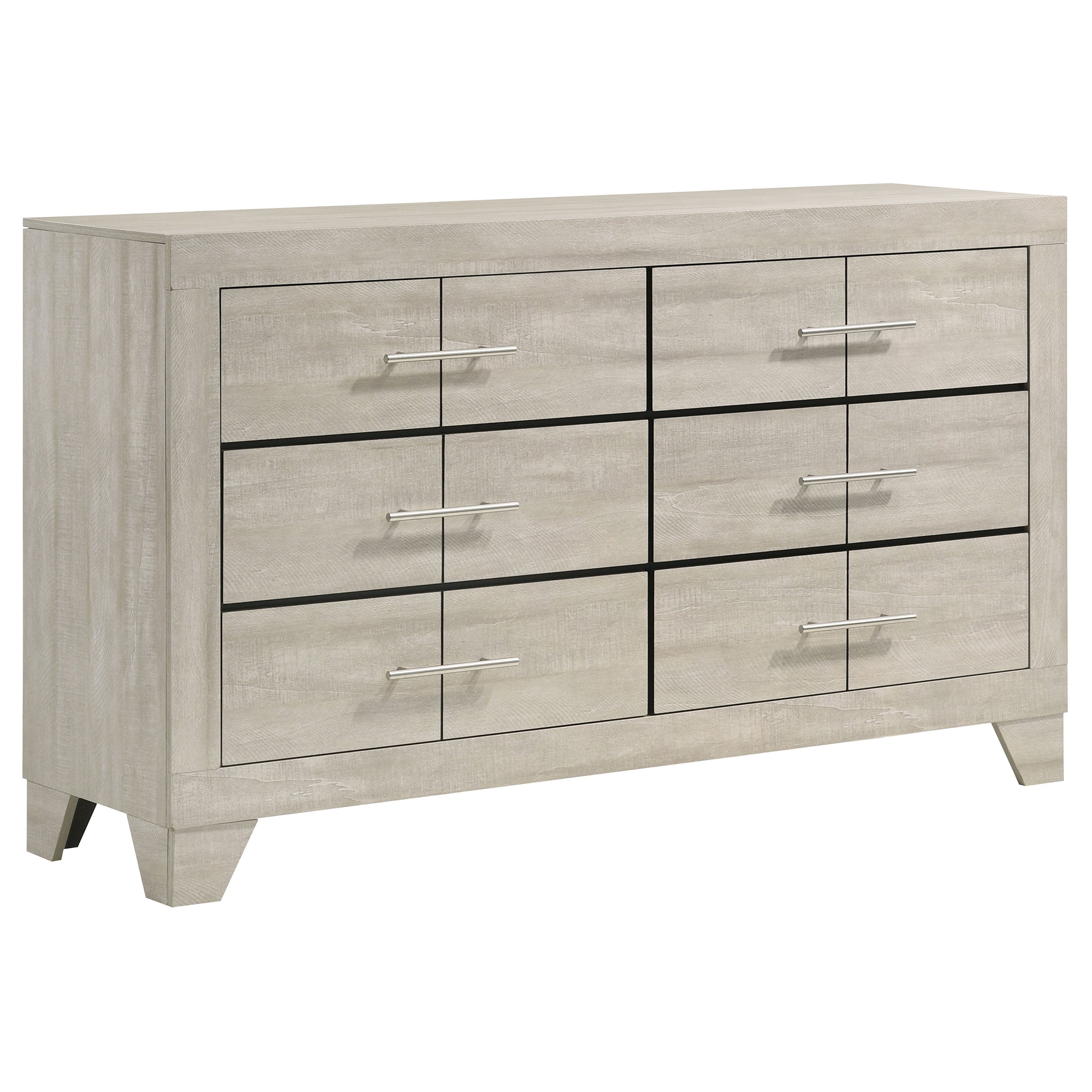 Trenton 6-drawer Bedroom Dresser Rustic Cream-