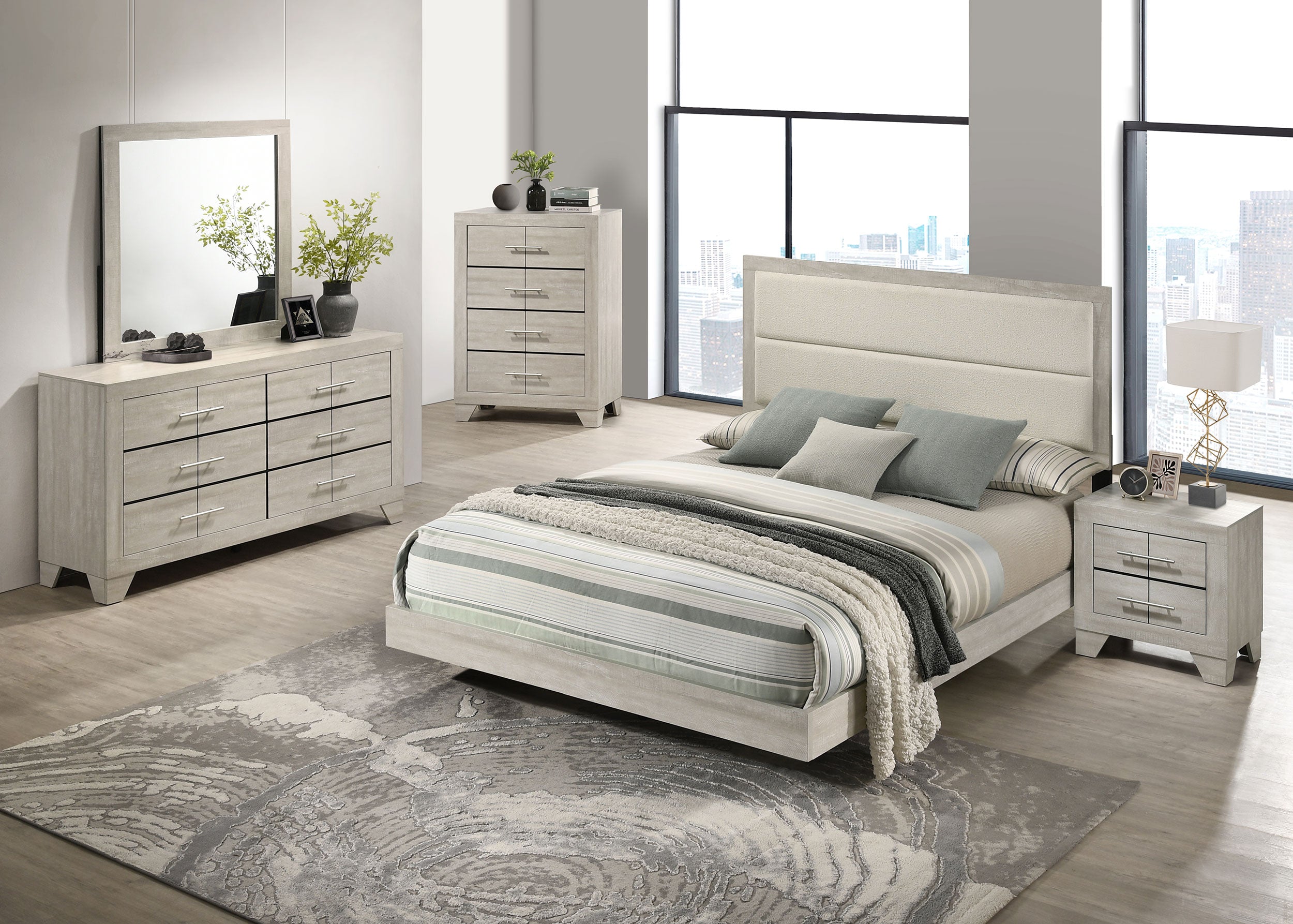 Trenton 6-drawer Bedroom Dresser Rustic Cream-