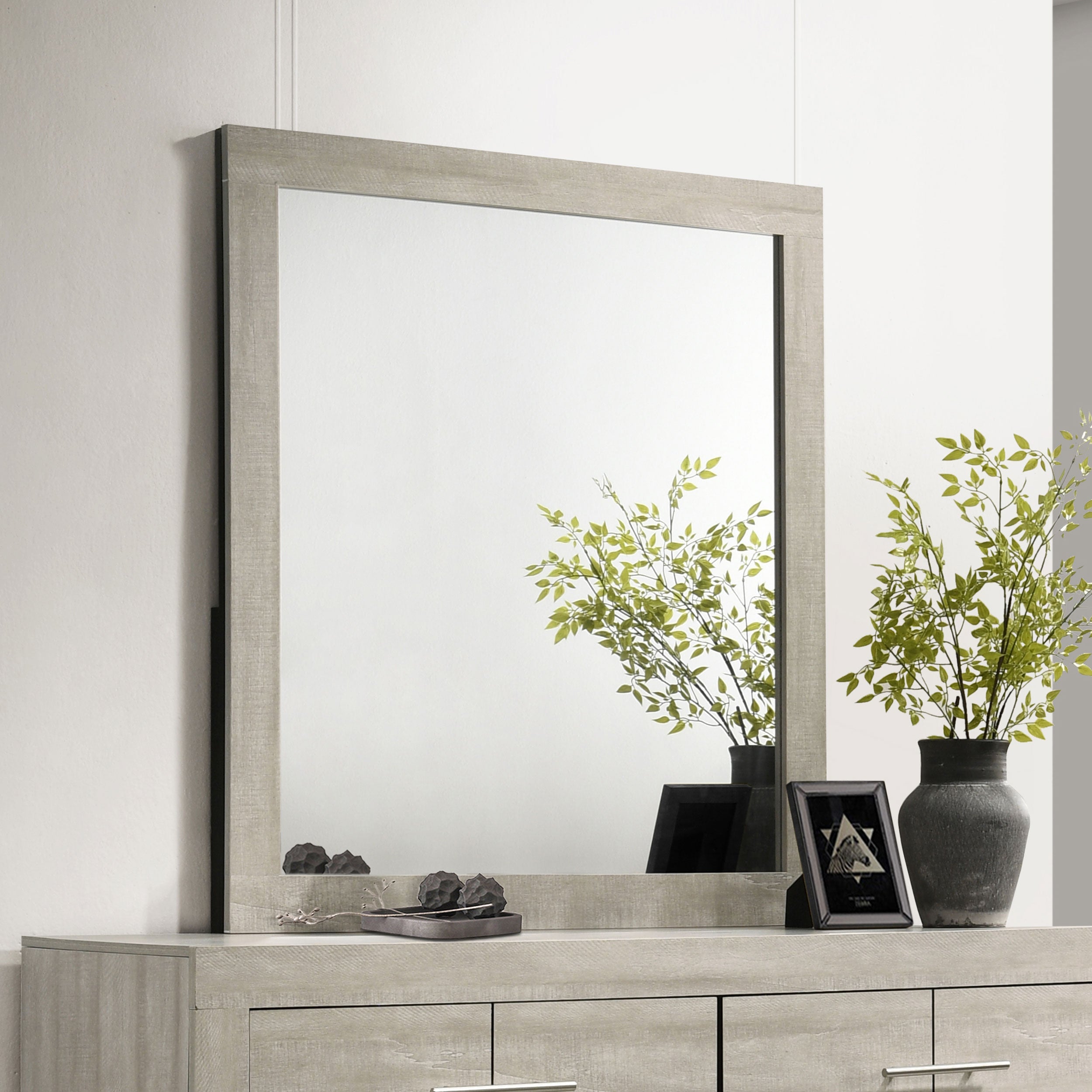 Trenton Dresser Mirror Rustic Cream-