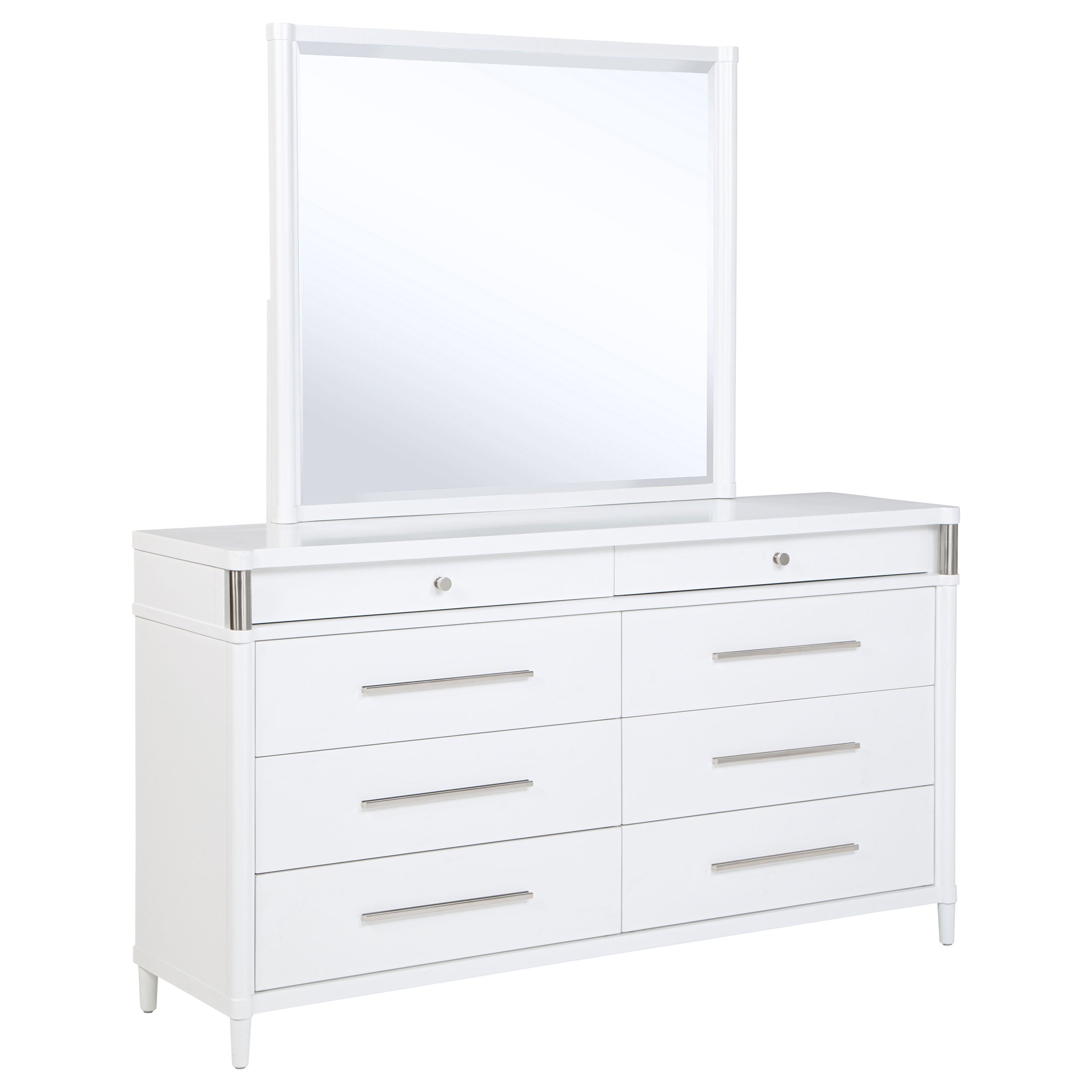 Gracemont 8-drawer Bedroom Dresser with Mirror White-