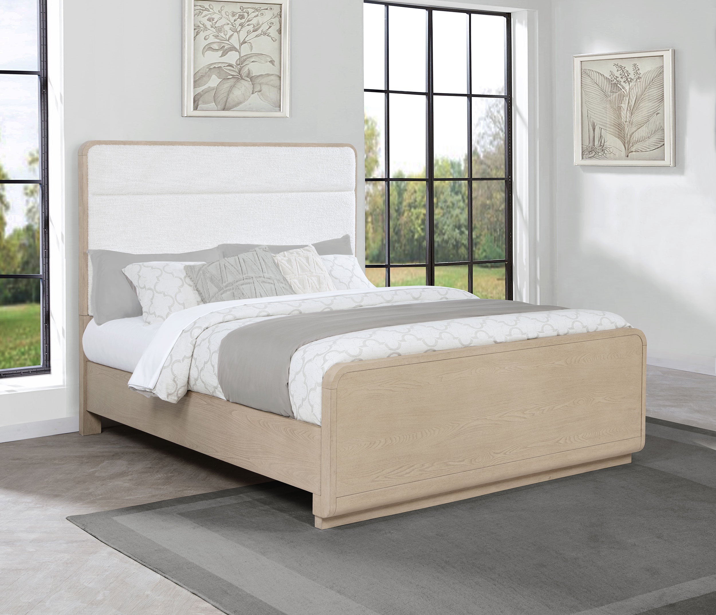 Ladera 56-inch Queen Panel Bed Light Elm-