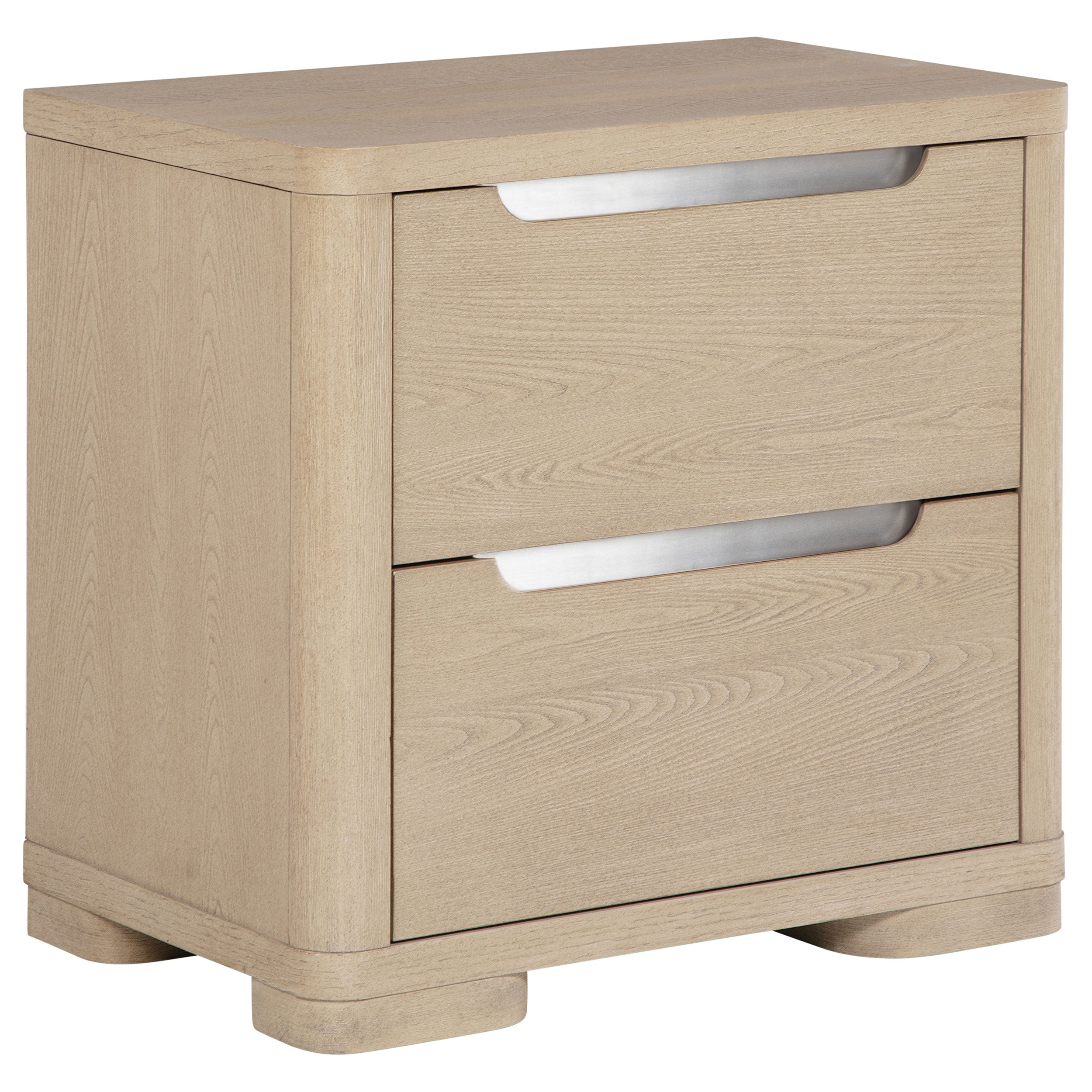 Ladera 2-drawer Nightstand Bedside Table Light Elm-