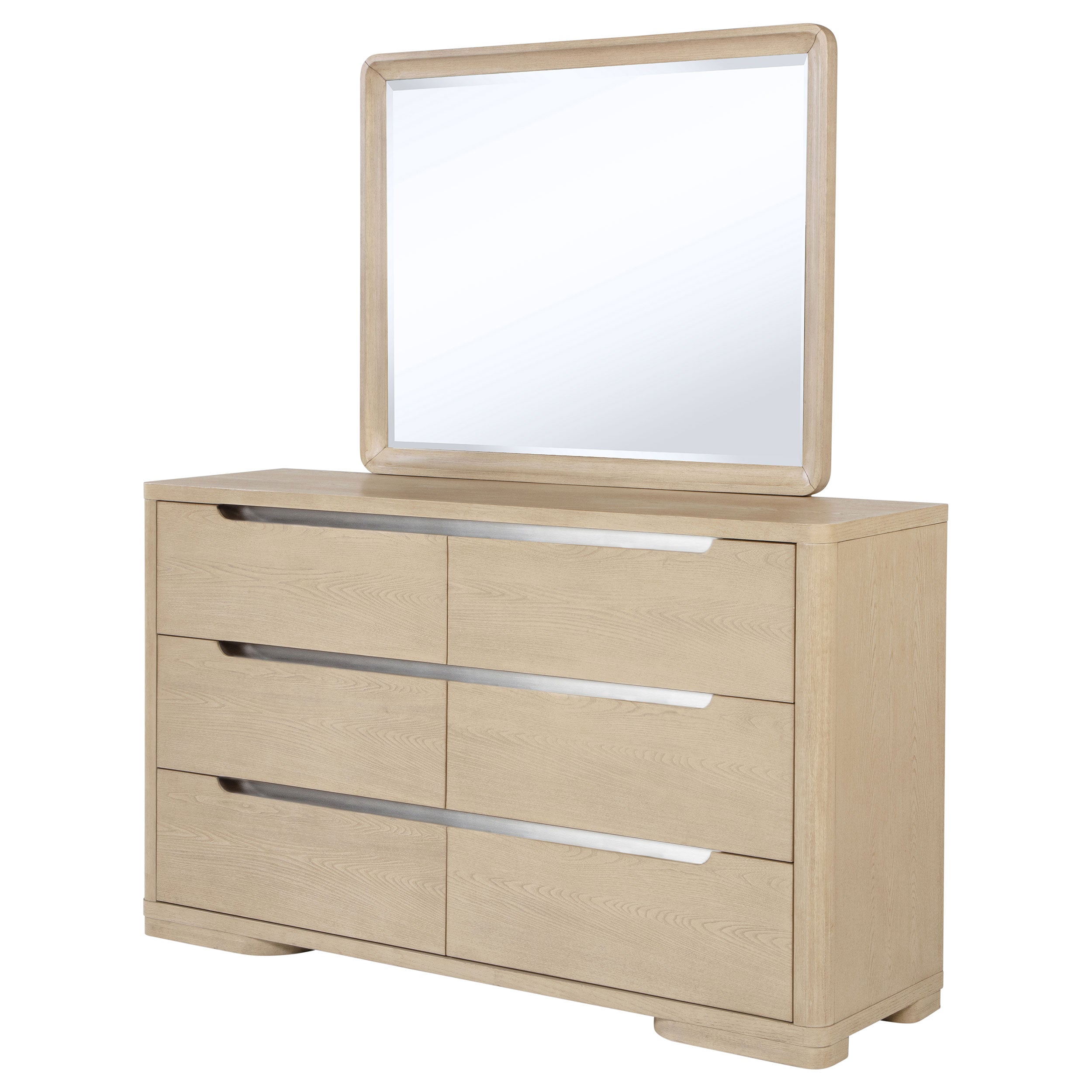 Ladera 6-drawer Bedroom Dresser and Mirror Light Elm-
