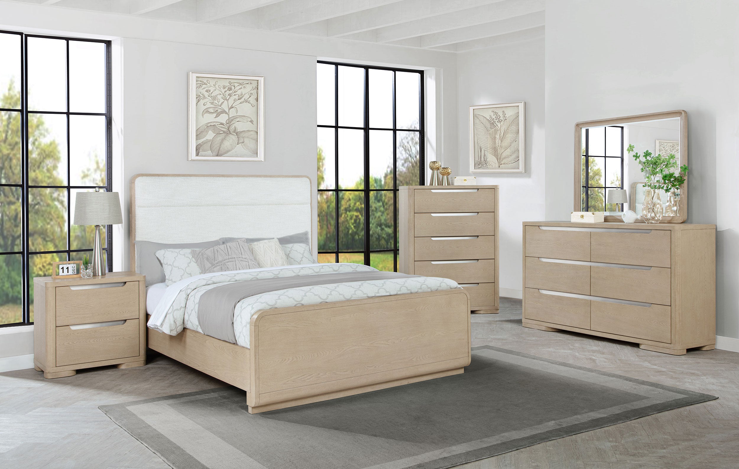 Ladera 5-drawer Bedroom Chest of Drawers Light Elm-
