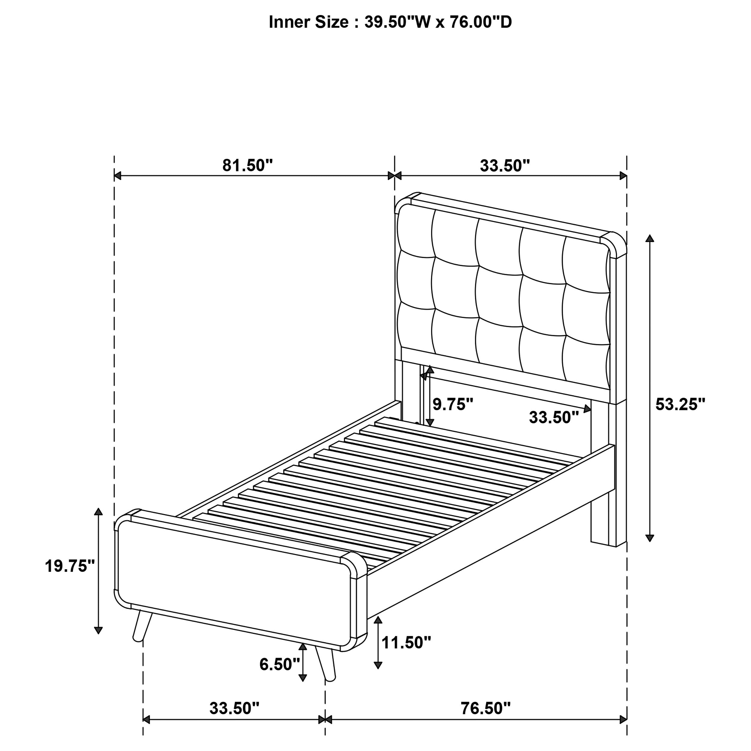 Robyn Wood Twin Platform Bed Light Ash-
