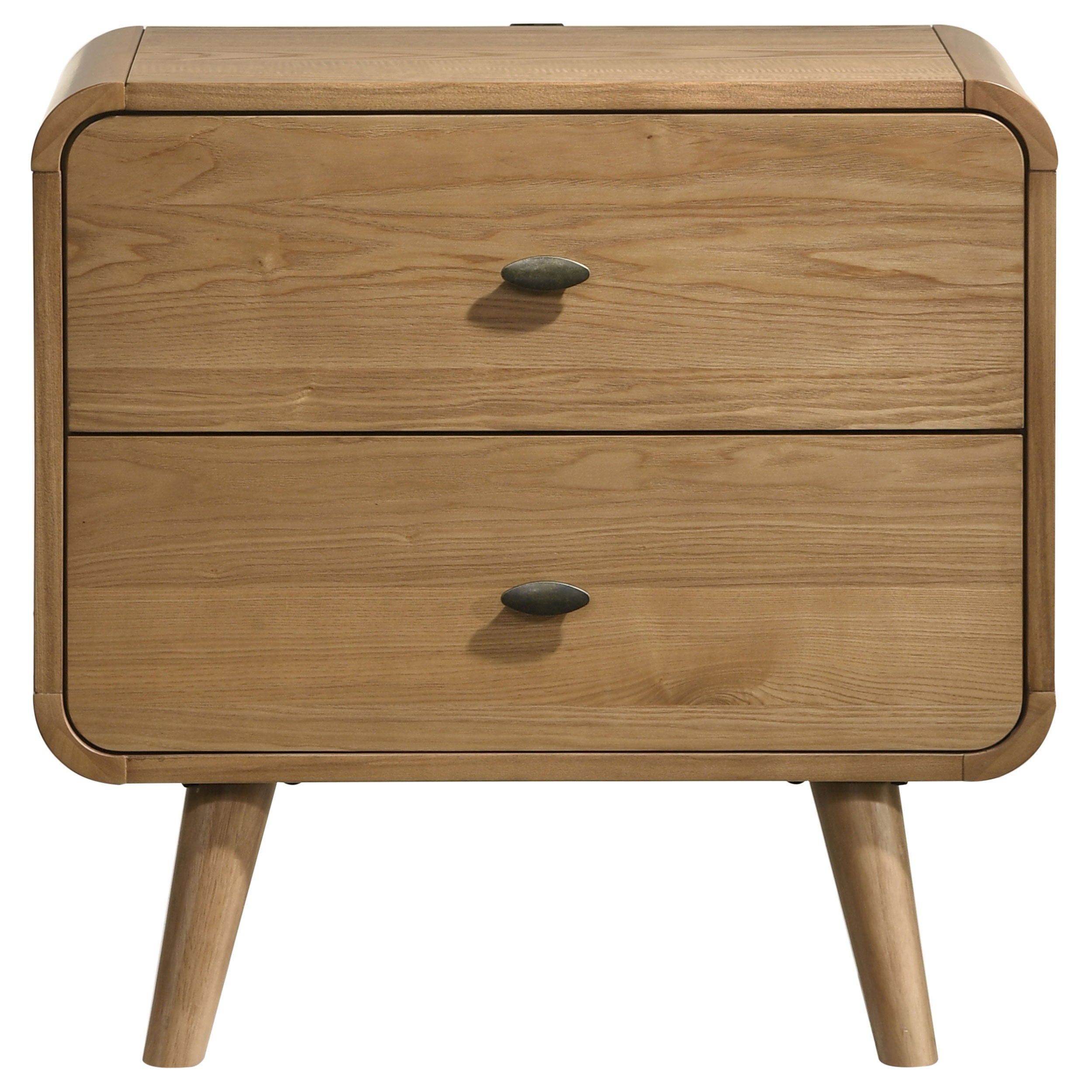 Robyn 2-drawer Nightstand Bedside Table Light Ash-