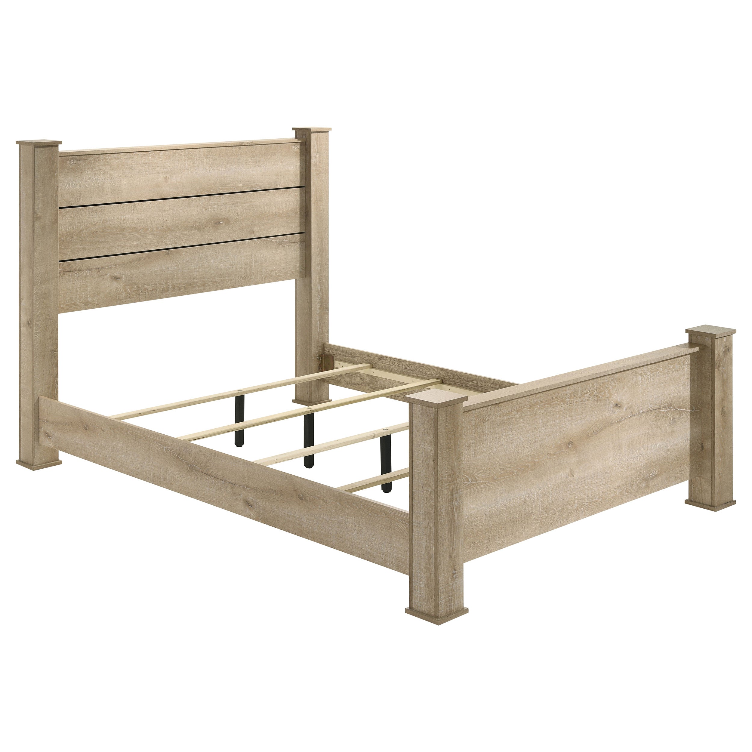 Oakglen 55-inch Queen Panel Bed Weathered Oak-