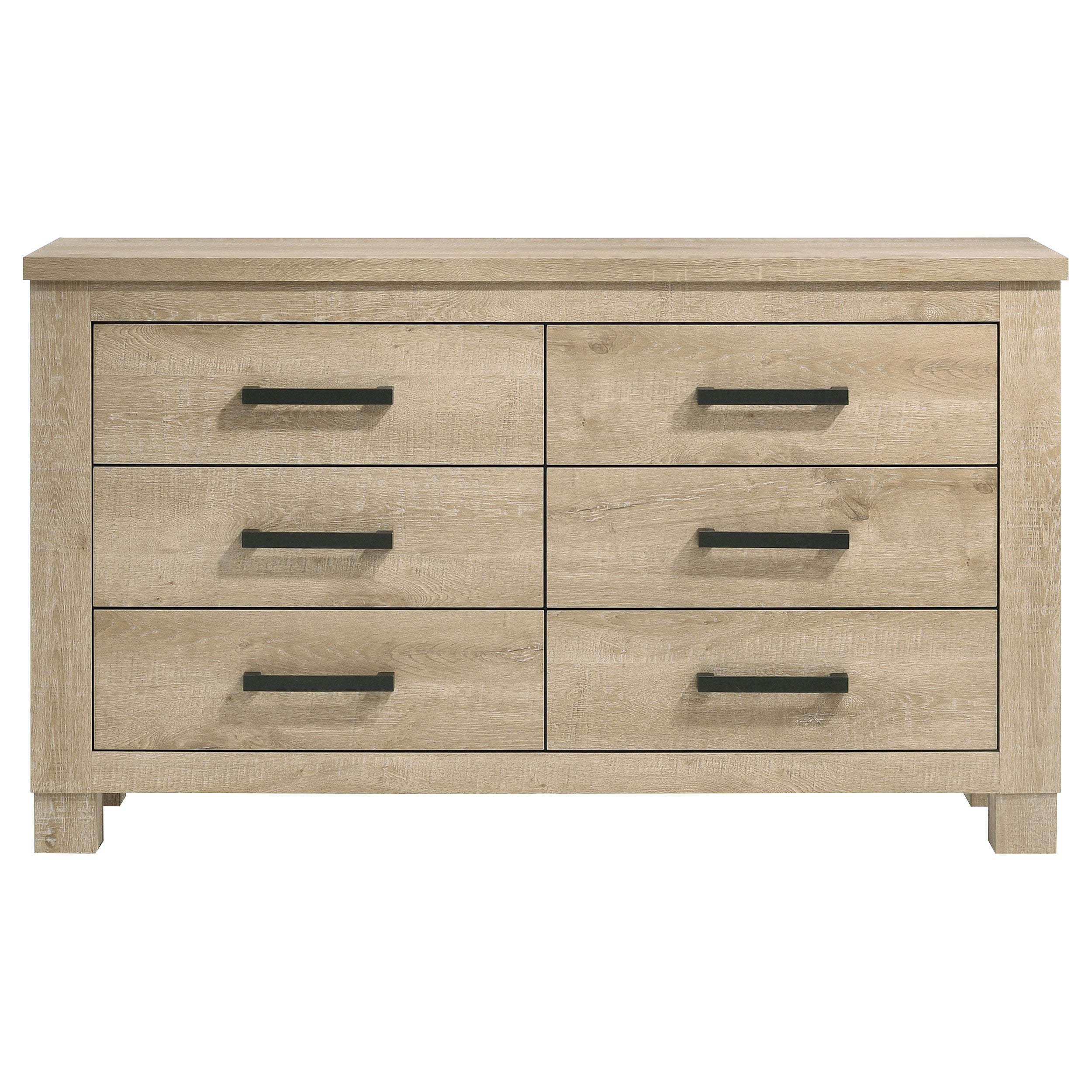 Oakglen 6-drawer Bedroom Dresser Weathered Oak-