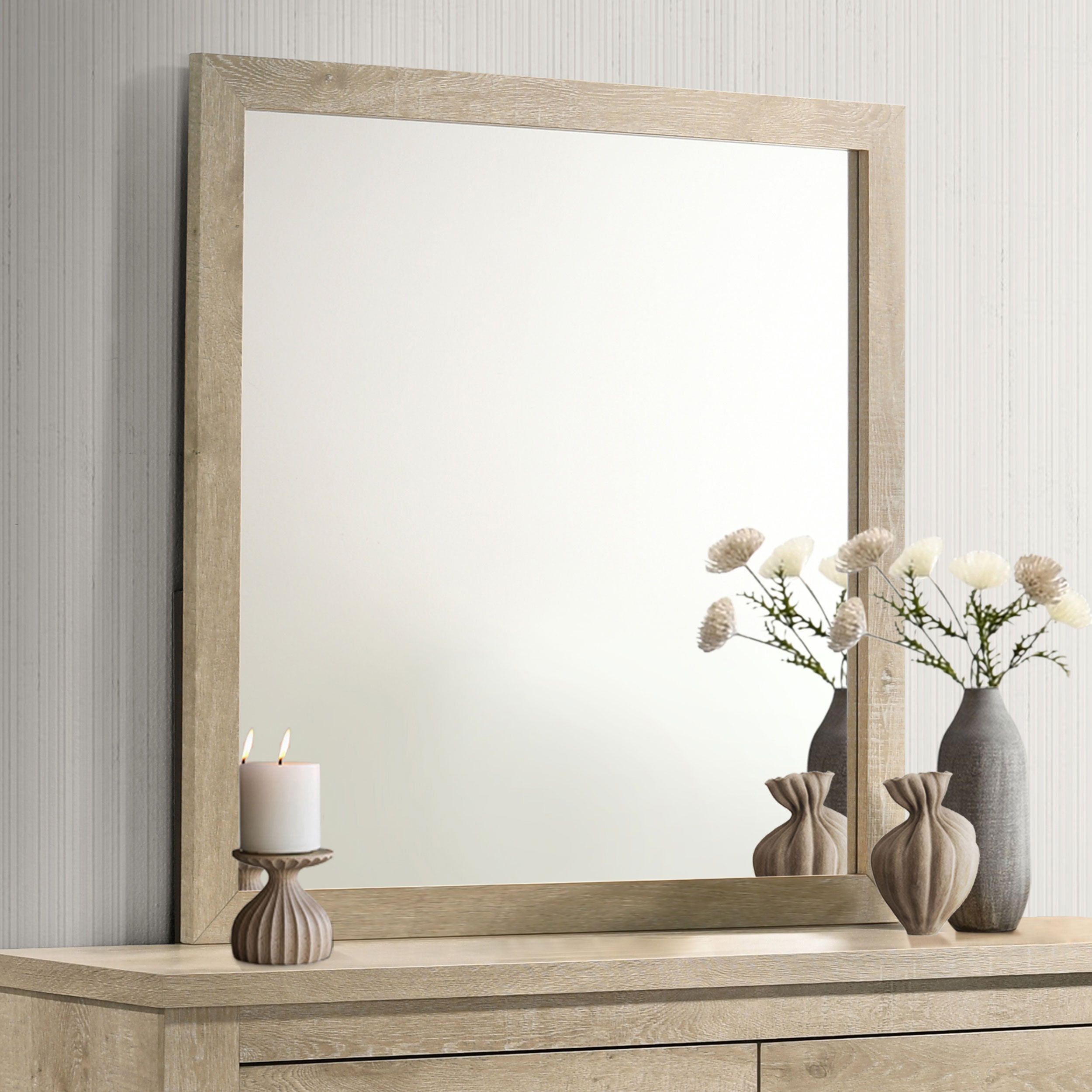 Oakglen Dresser Mirror Weathered Oak-