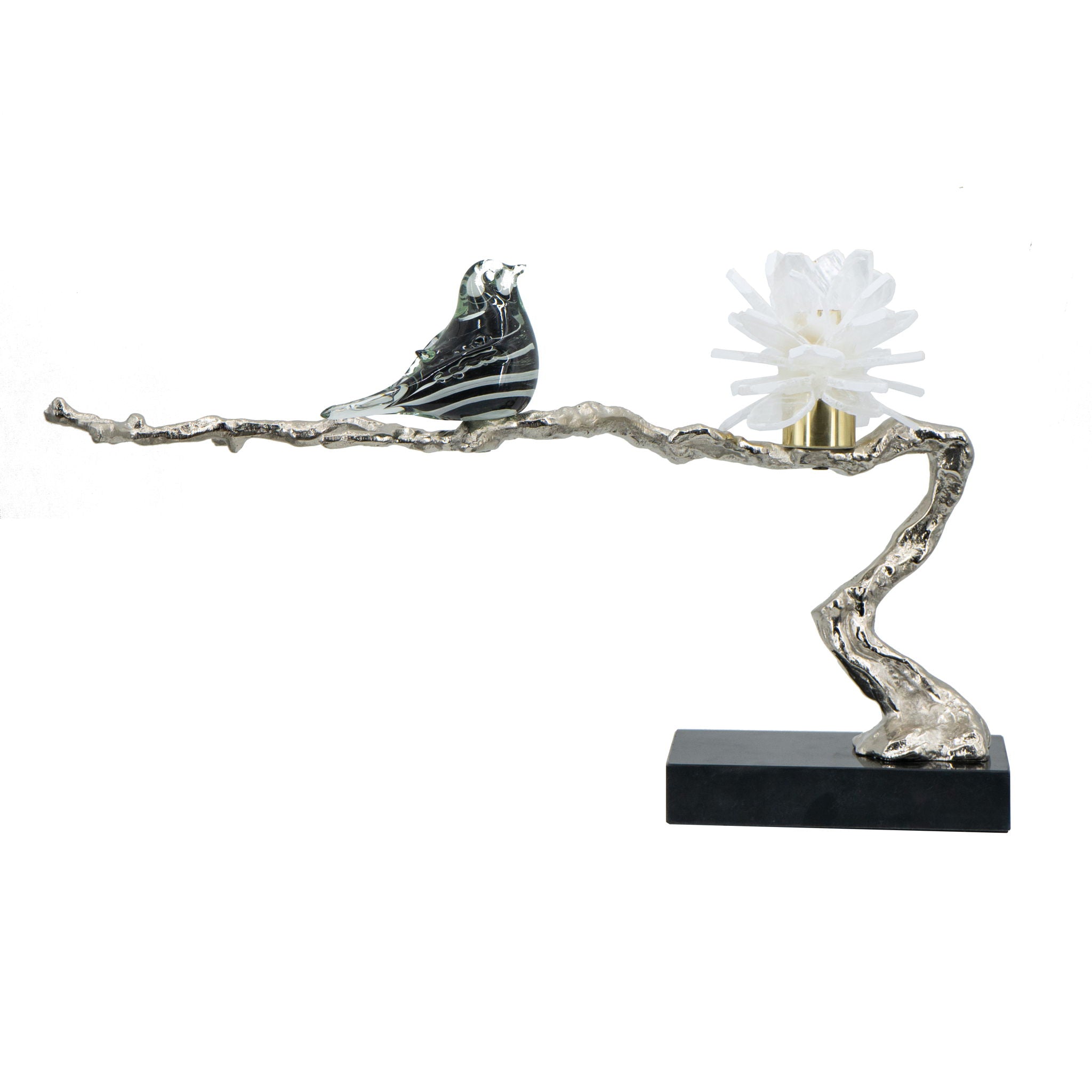 Aluminum Candle Holder With Marble Stand