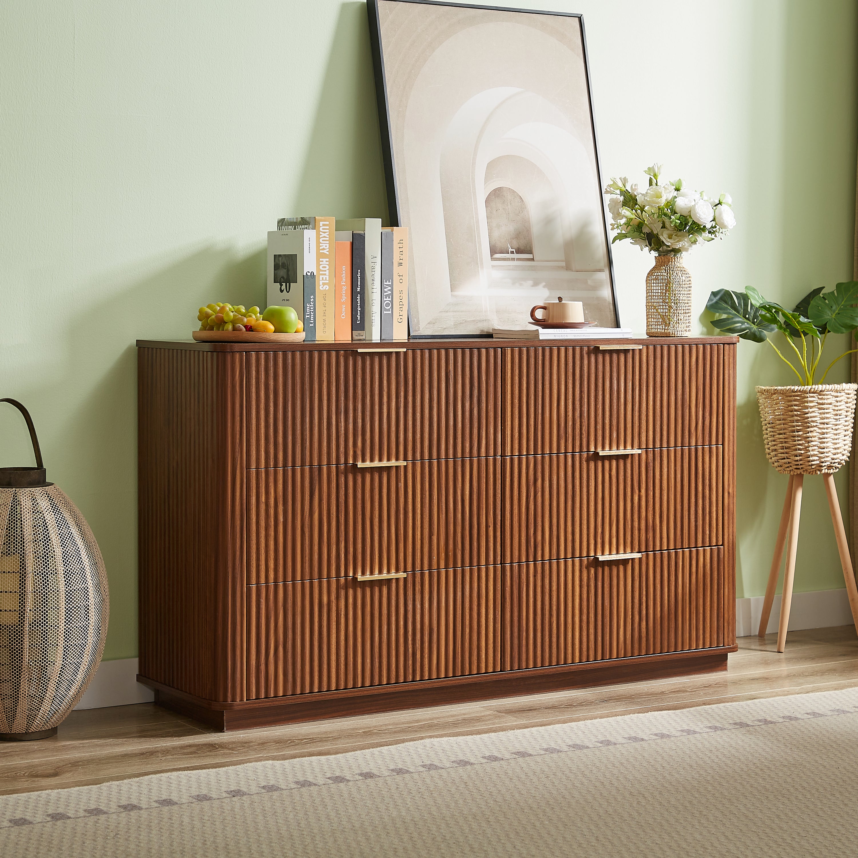 Willow Modern Walnut Wood Dresser