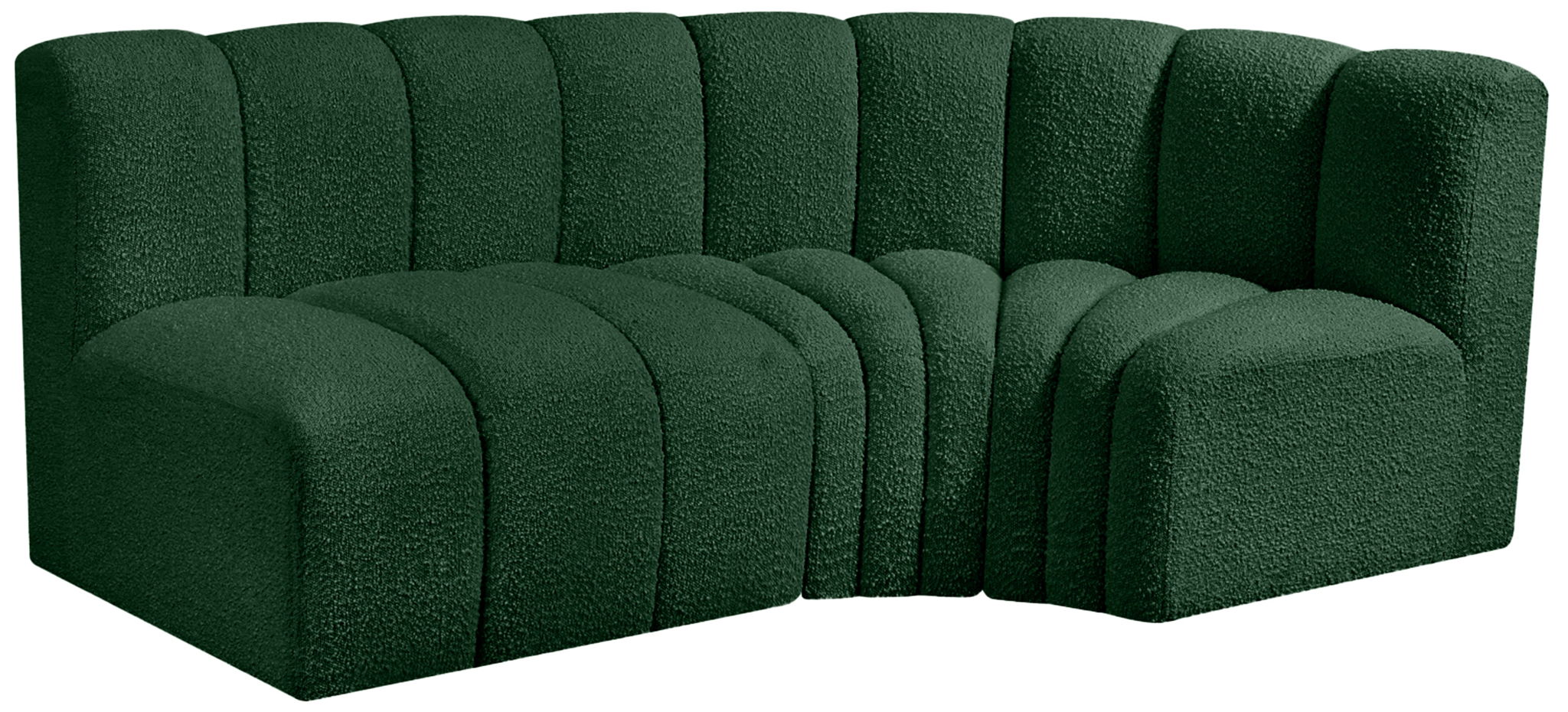 Arc - Boucle Fabric 3 Piece Sofa