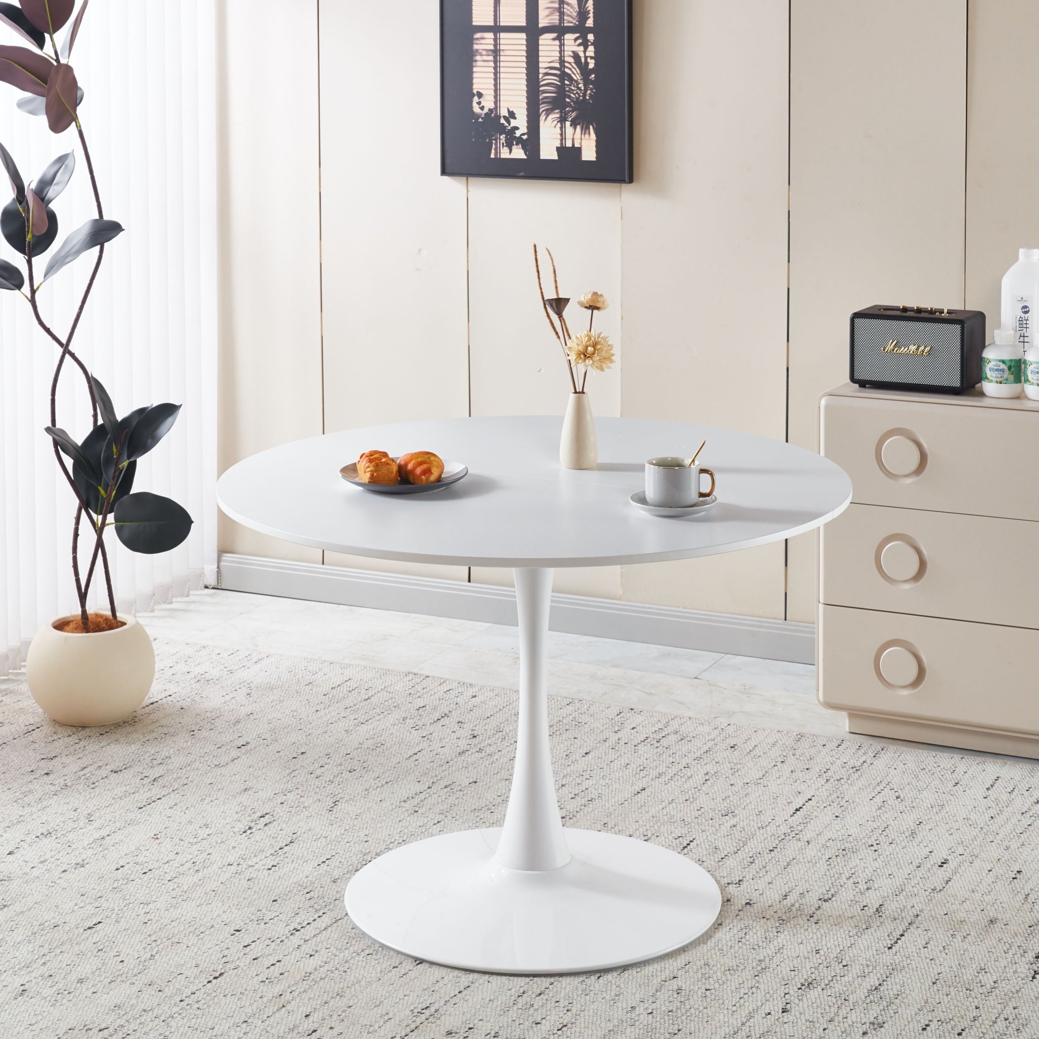 Tulip Dining Table For 4 - 6 People - White - Best Buy Furniture
