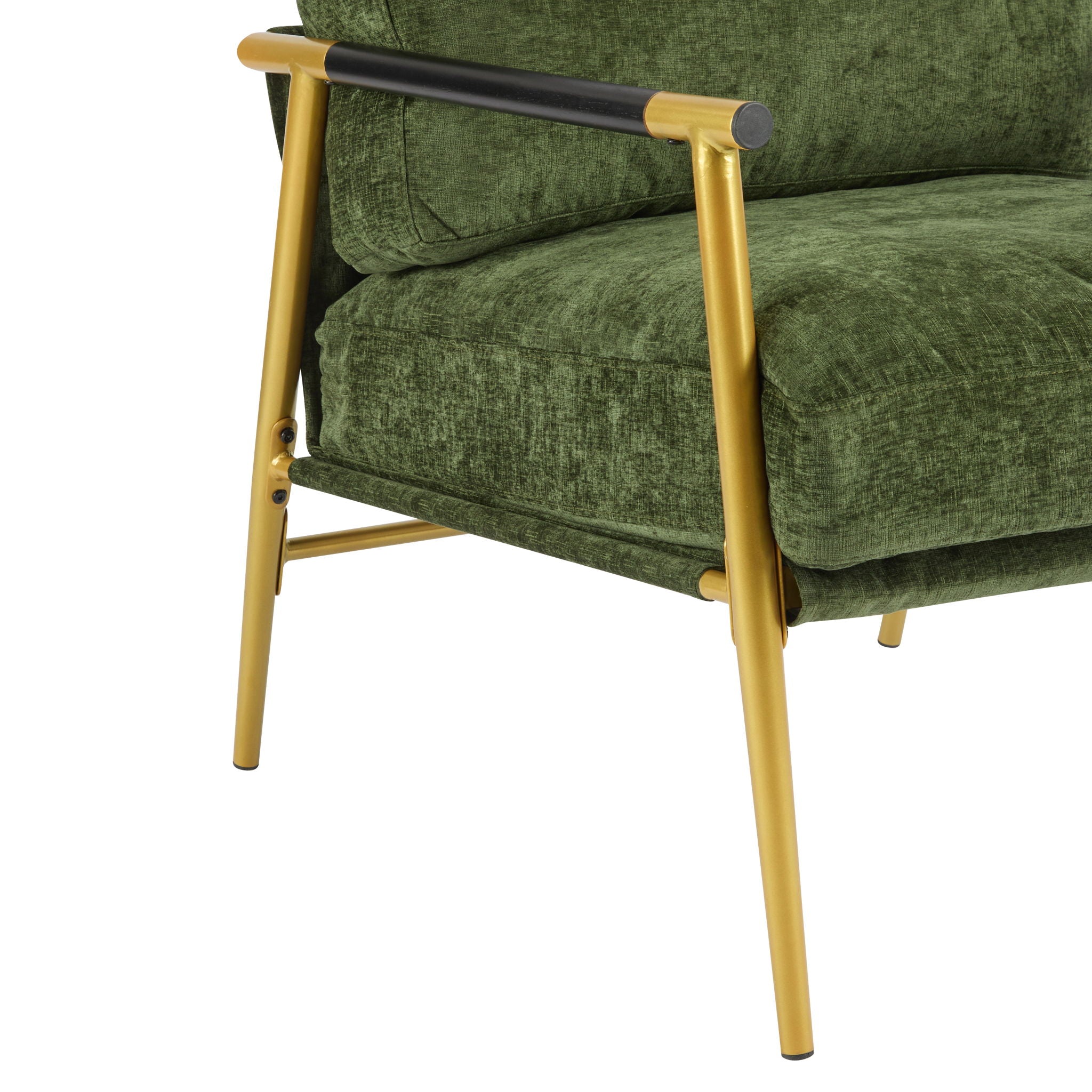 Modern Accent Chair With Plush Cushions, Cozy Seating