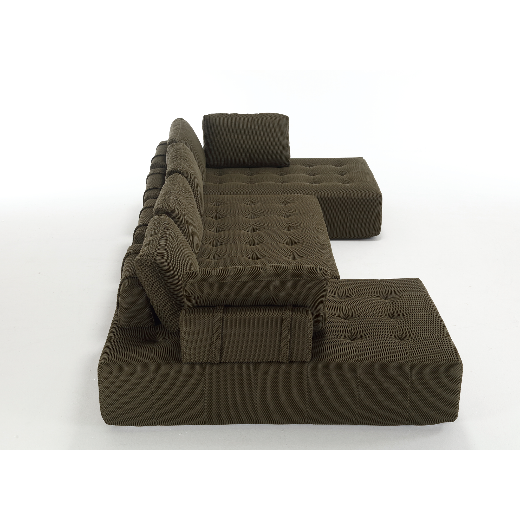 138.5" Modular Combination U-Shaped Sofa in Green