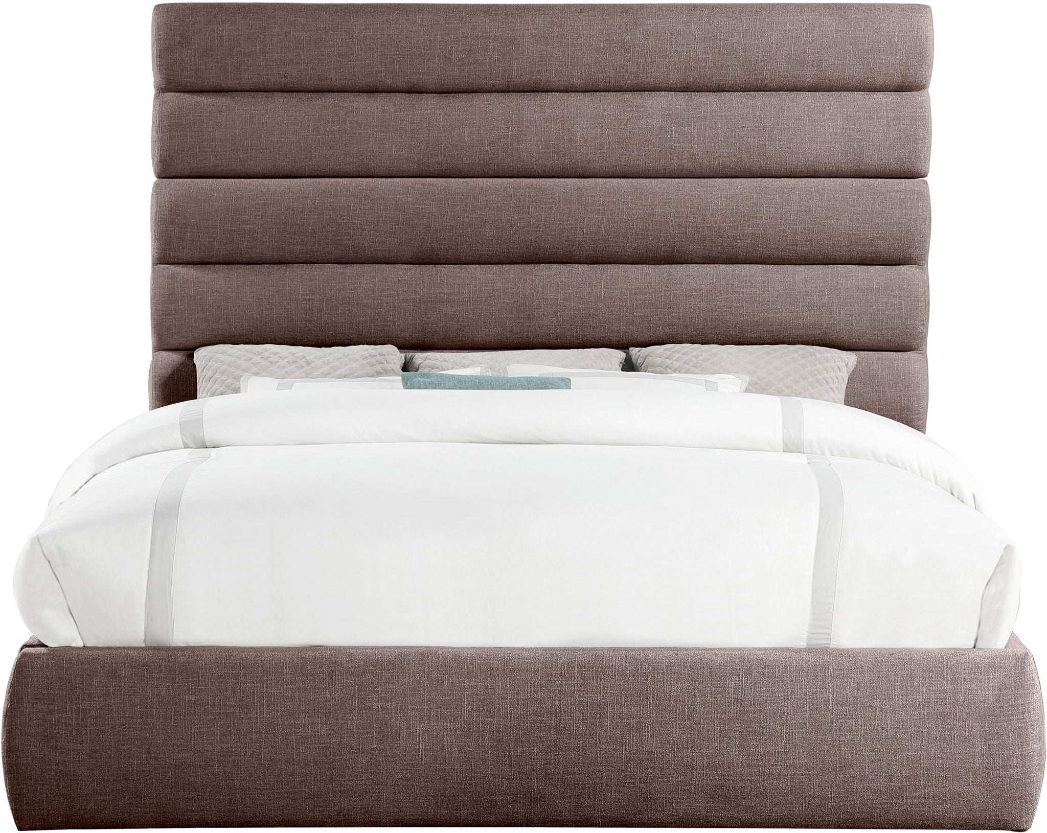 Adam - Linen Fabric Bed With 70.5" Headboard