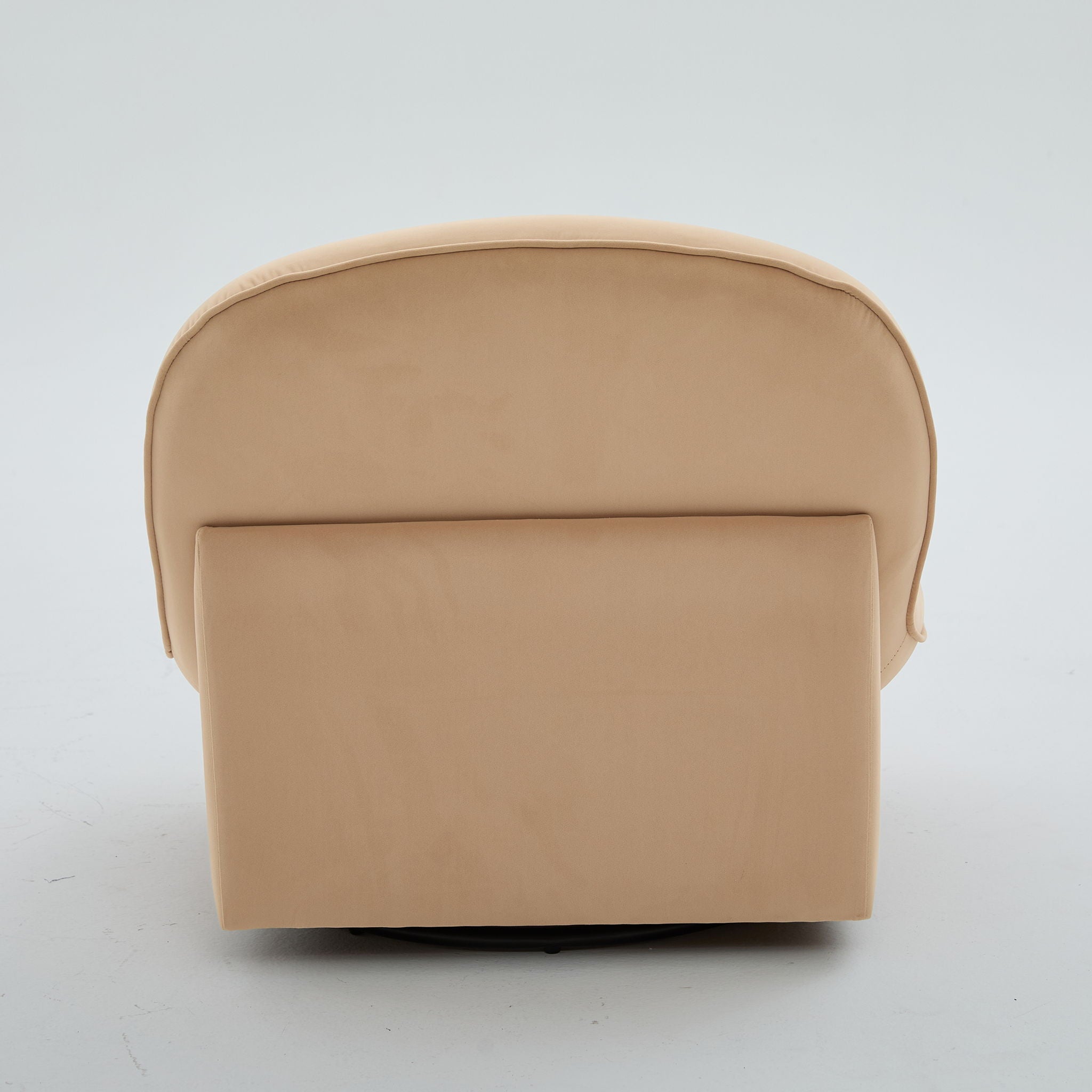 Pumpkin Shaped Swivel Accent Chair, 360 Degree Rotation For Living Room