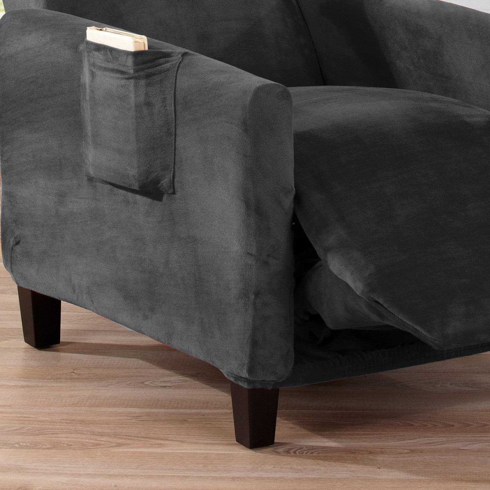 Velvet Stretch Slipcover - Gale Collection - Best Buy Furniture