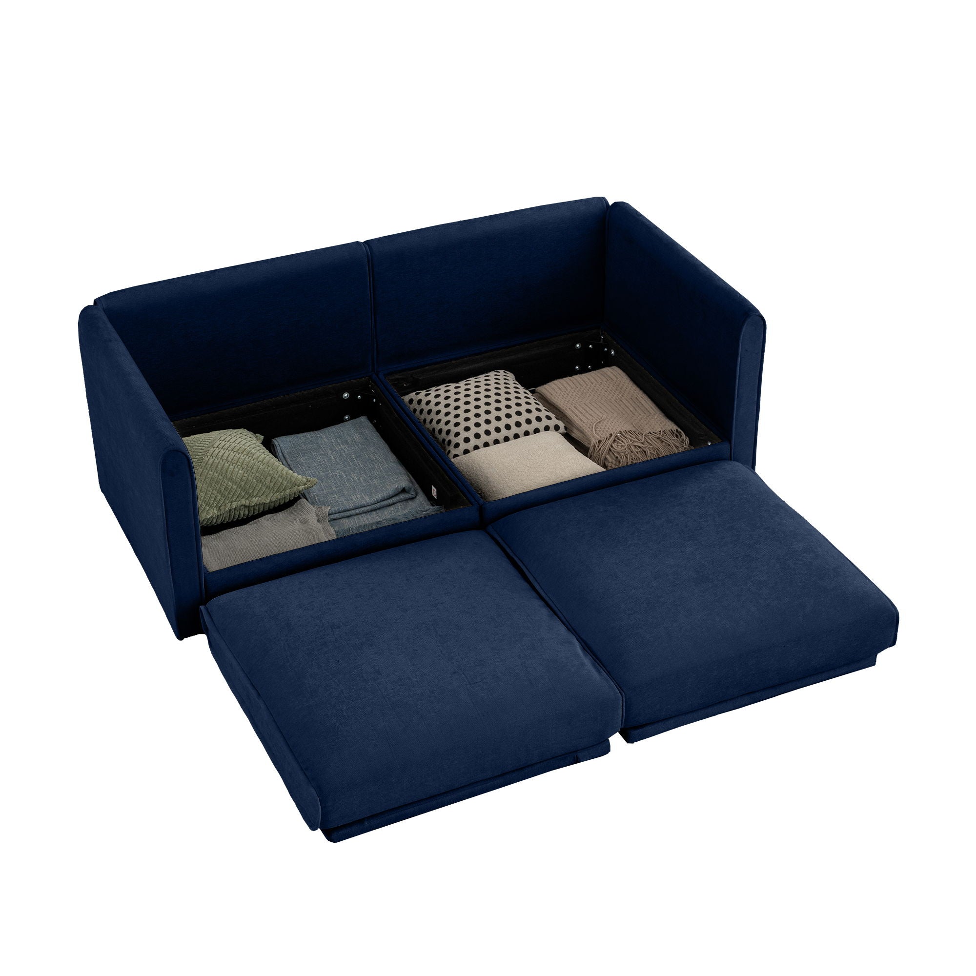 Stylish Chenille Sofa With Storage Seat And Cylindrical Backrest - Best Buy Furniture